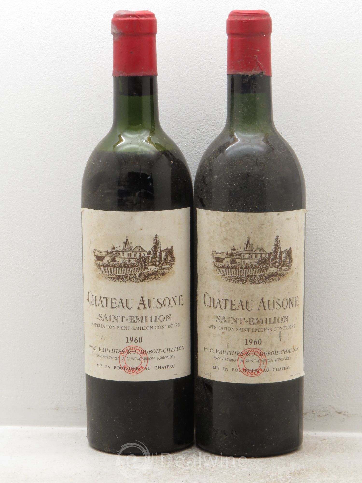 Château Ausone 1er Grand Cru Classé A Dubois Chalon 1960 - Lotto di 2 bottiglie - 0