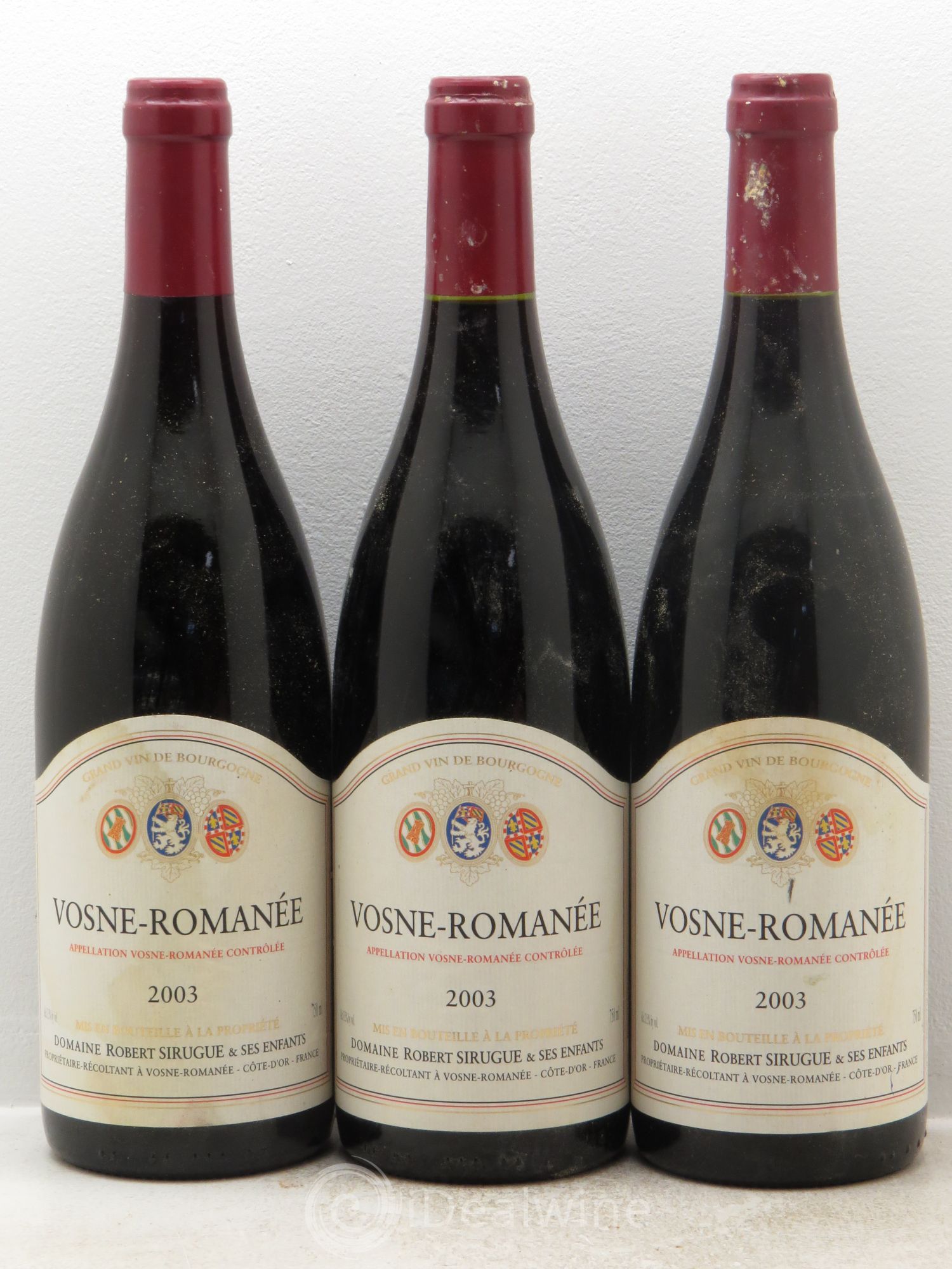 Vosne-Romanée Robert Sirugue (sans prix de réserve) 2003 - Posten von 3 Flaschen - 0