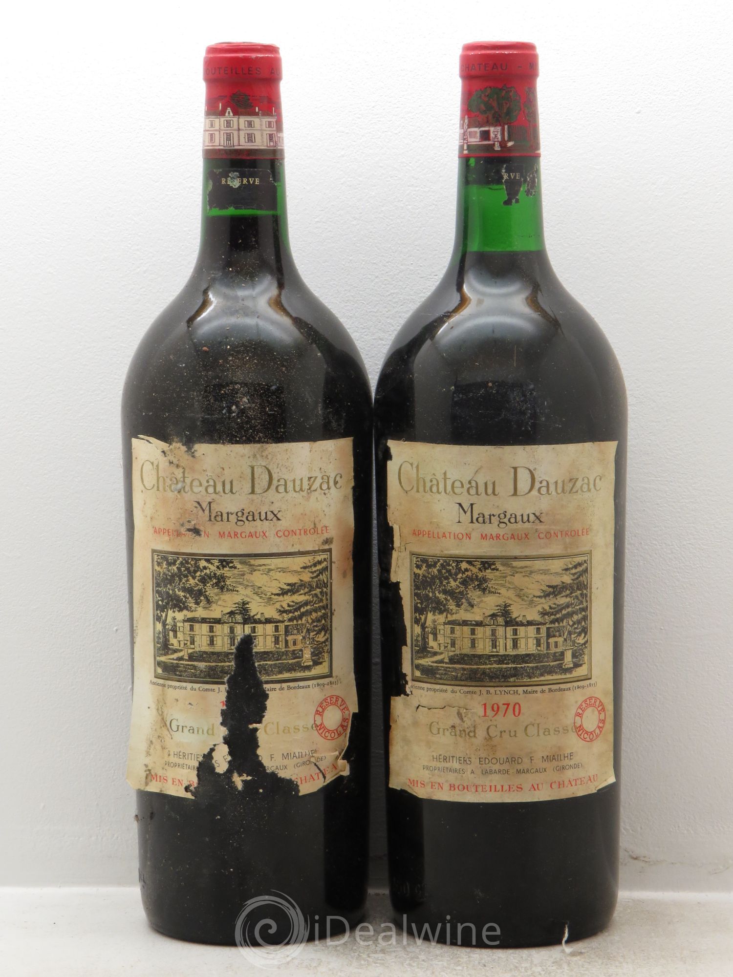 Château Dauzac 5ème Grand Cru Classé 1970 - Lot de 2 magnums - 0
