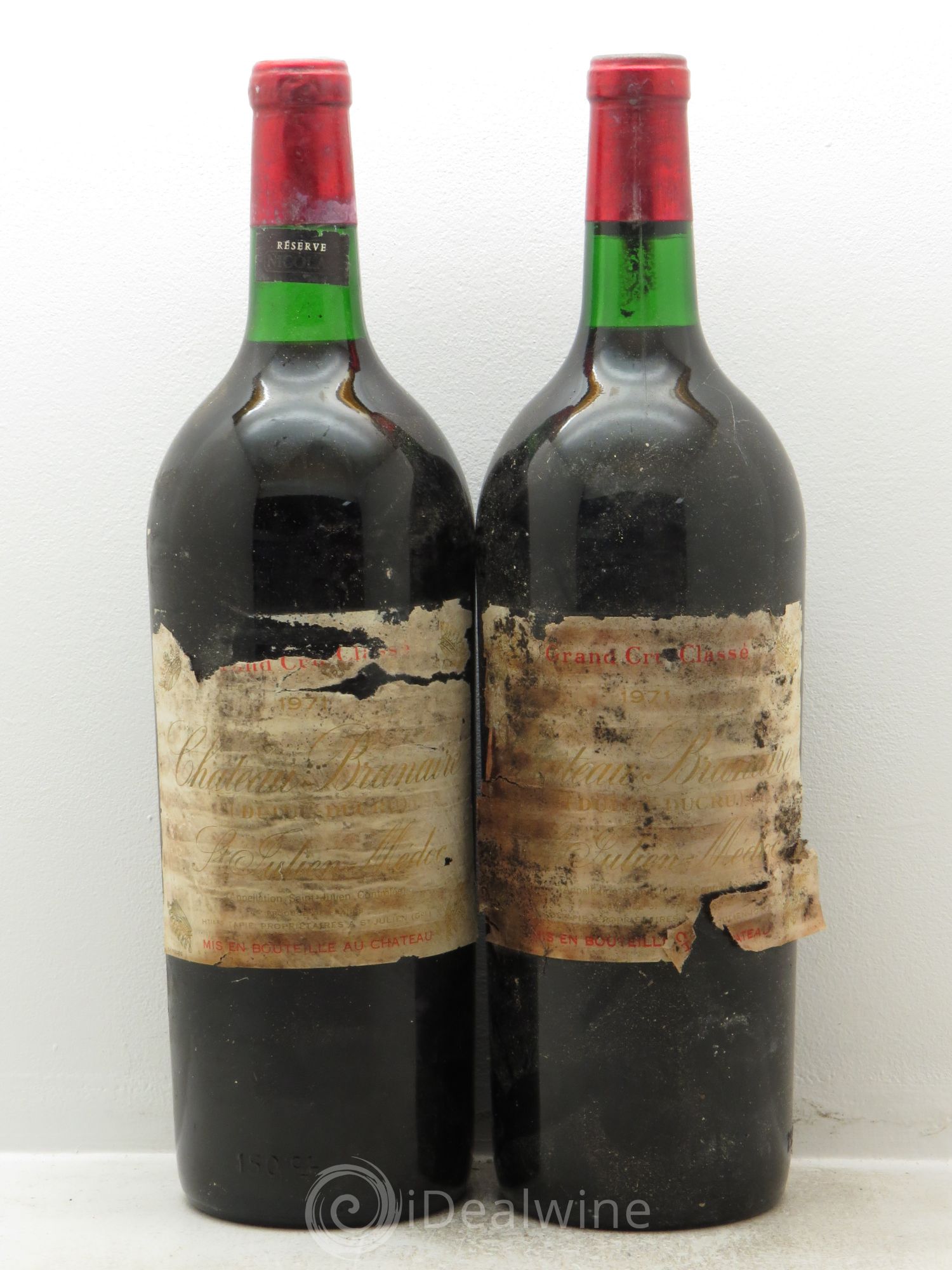 Château Branaire Ducru 4ème Grand Cru Classé 1971 - Lot de 2 magnums - 0