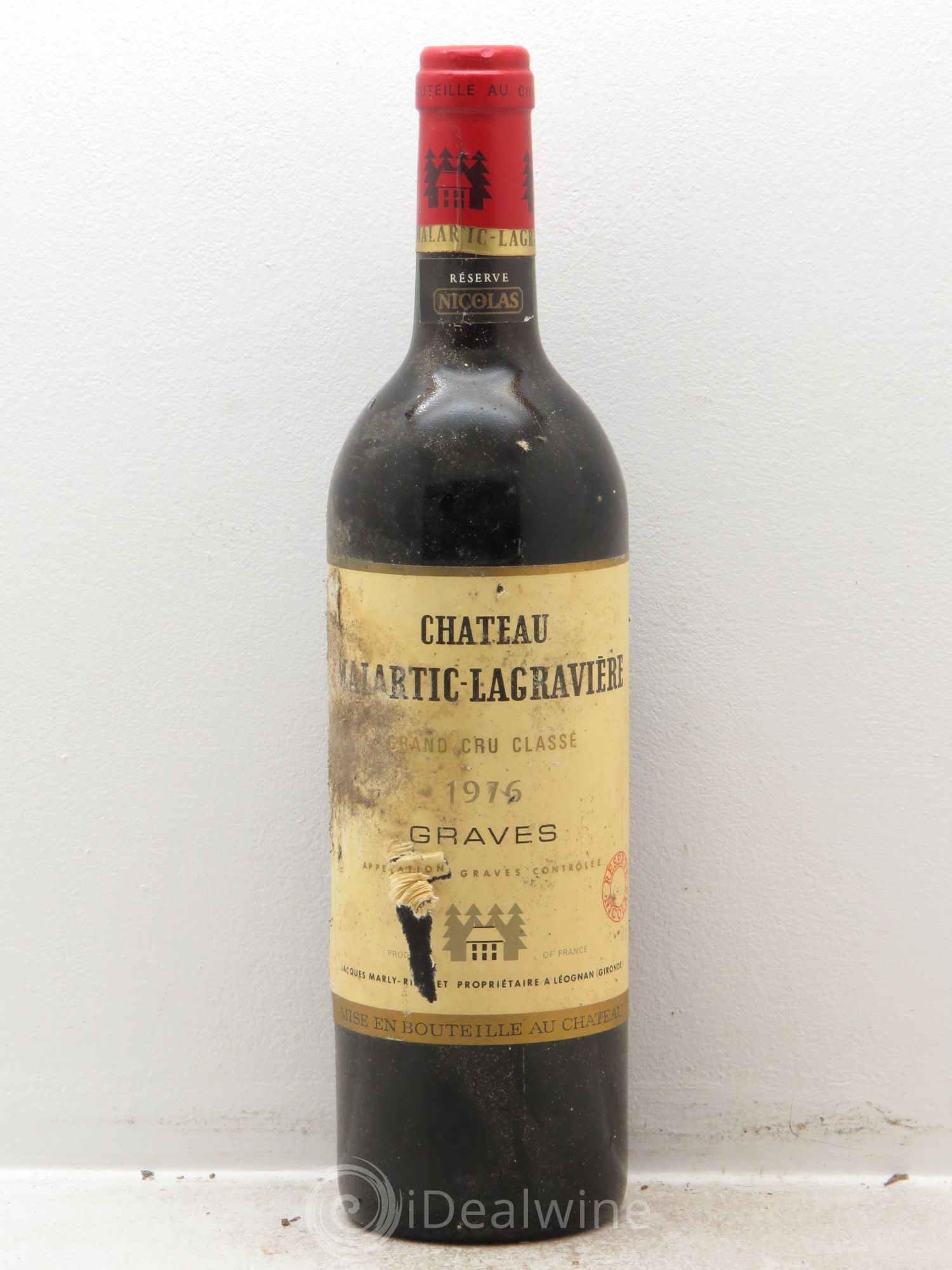 Château Malartic-Lagravière Cru Classé de Graves 1976 - Lot de 1 bouteille - 0