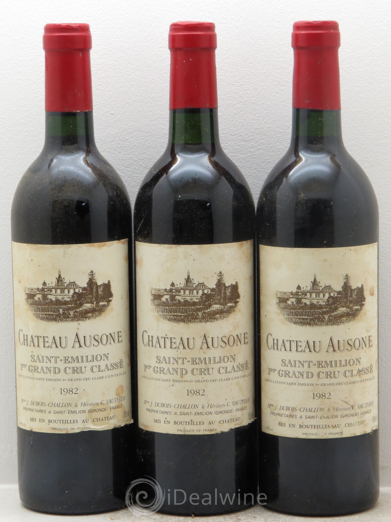Château Ausone 1er Grand Cru Classé A 1982 - Lot de 3 bouteilles - 0