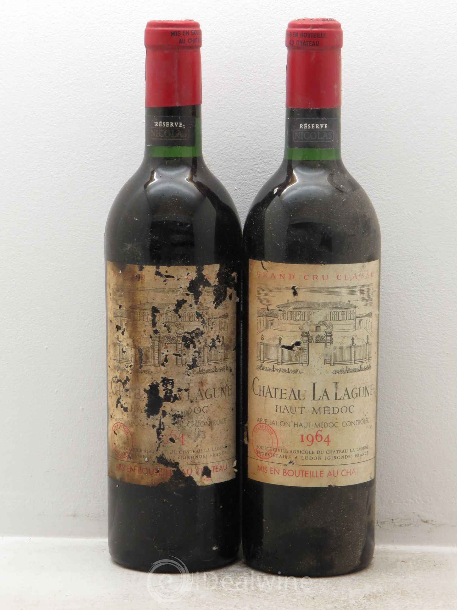 Château la Lagune 3ème Grand Cru Classé 1964 - Lot de 2 bouteilles - 0