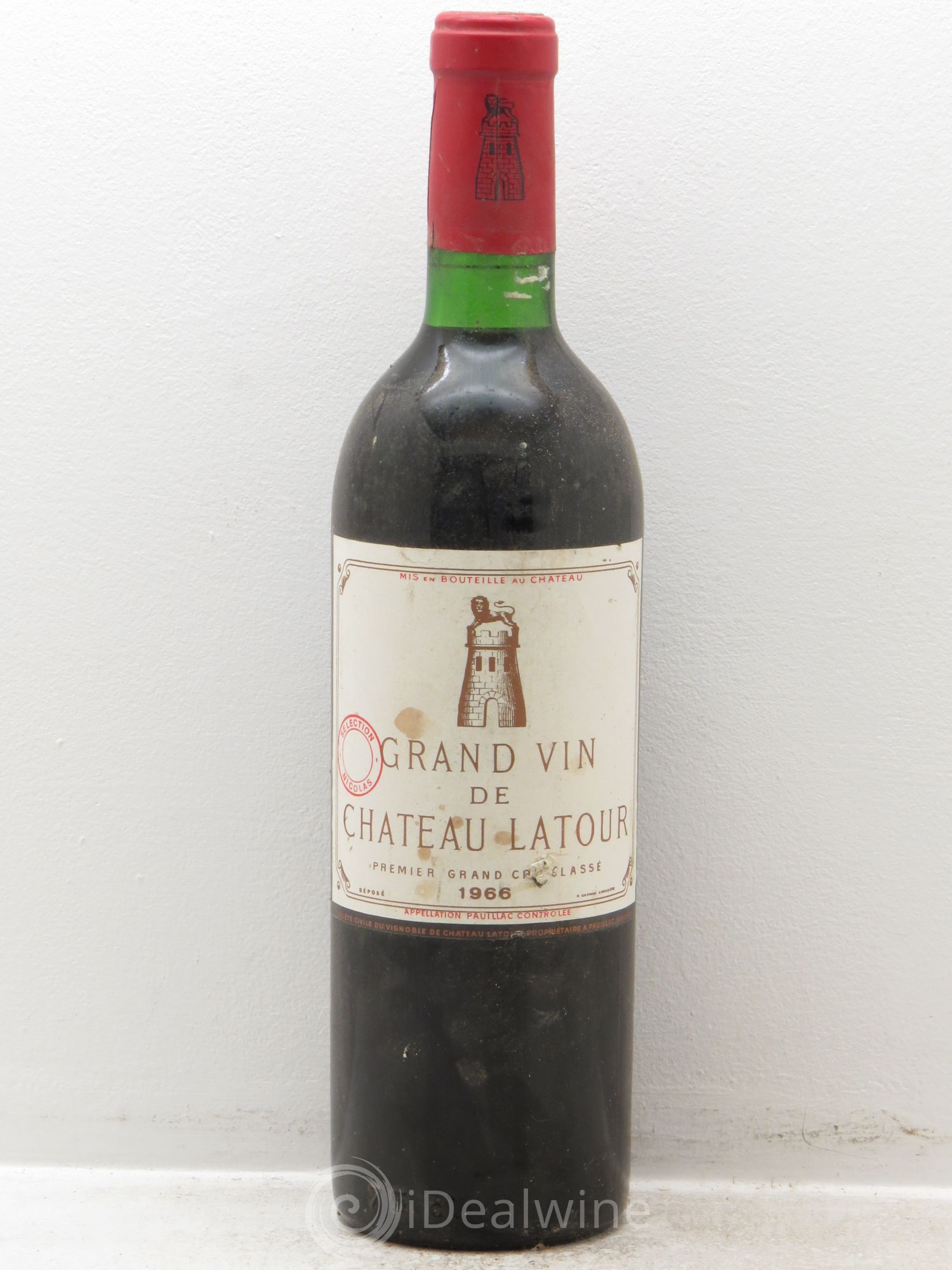 Château Latour 1er Grand Cru Classé 1966 - Lot de 1 bouteille - 0