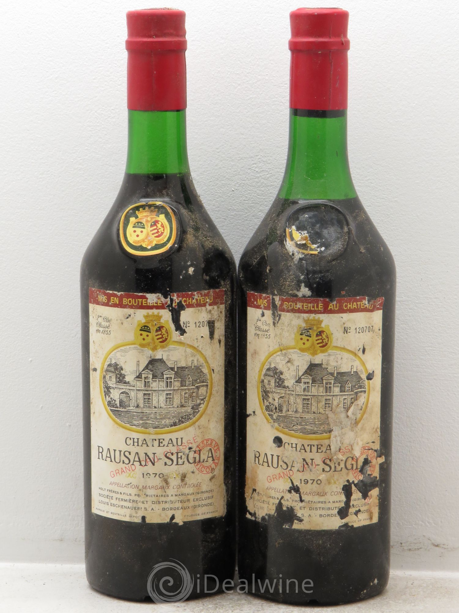 Château Rauzan Ségla Grand Cru Classé 1970 - Lot de 2 bouteilles - 0