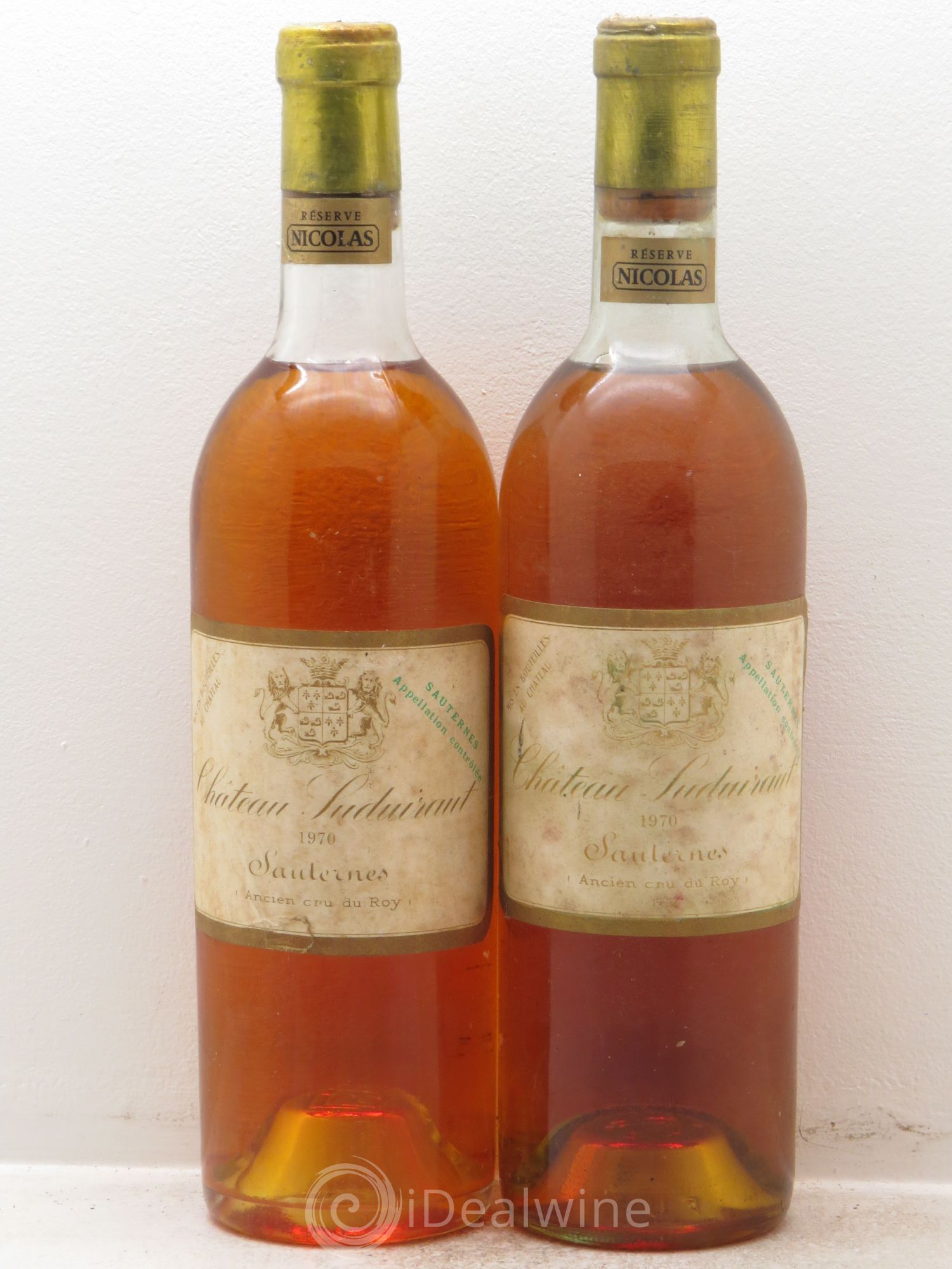Château Suduiraut 1er Grand Cru Classé 1970 - Lotto di 2 bottiglie - 0