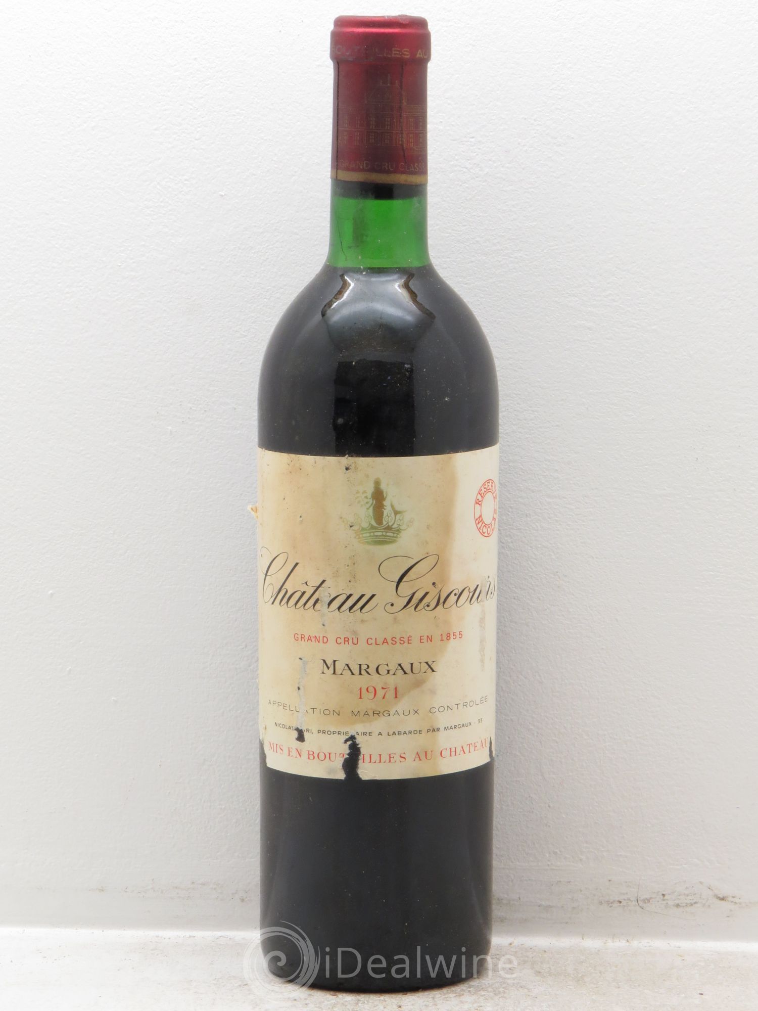 Château Giscours 3ème Grand Cru Classé 1971 - Lot de 1 bouteille - 0