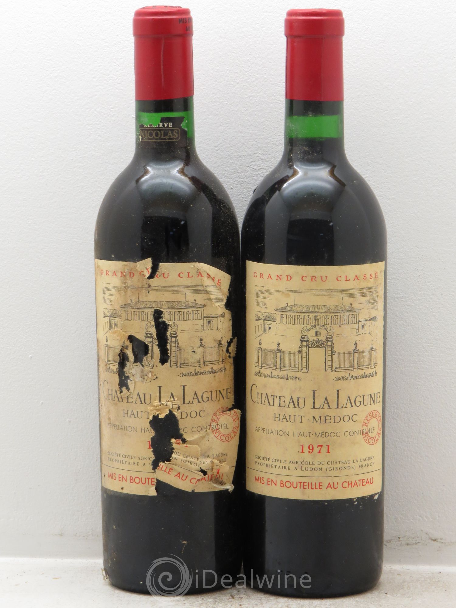 Château la Lagune 3ème Grand Cru Classé 1971 - Lotto di 2 bottiglie - 0