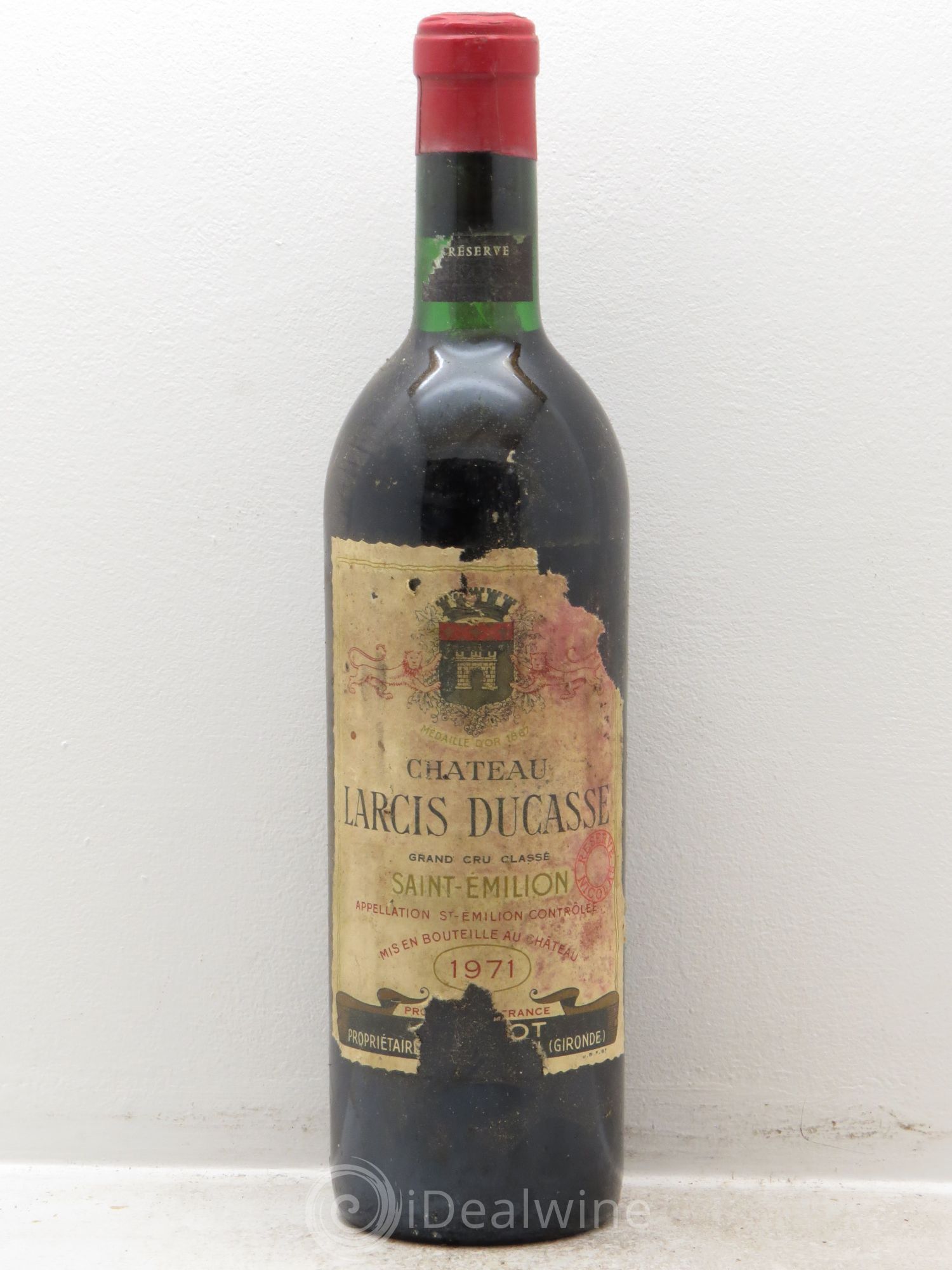 Château Larcis Ducasse 1er Grand Cru Classé B 1971 - Lot de 1 bouteille - 0