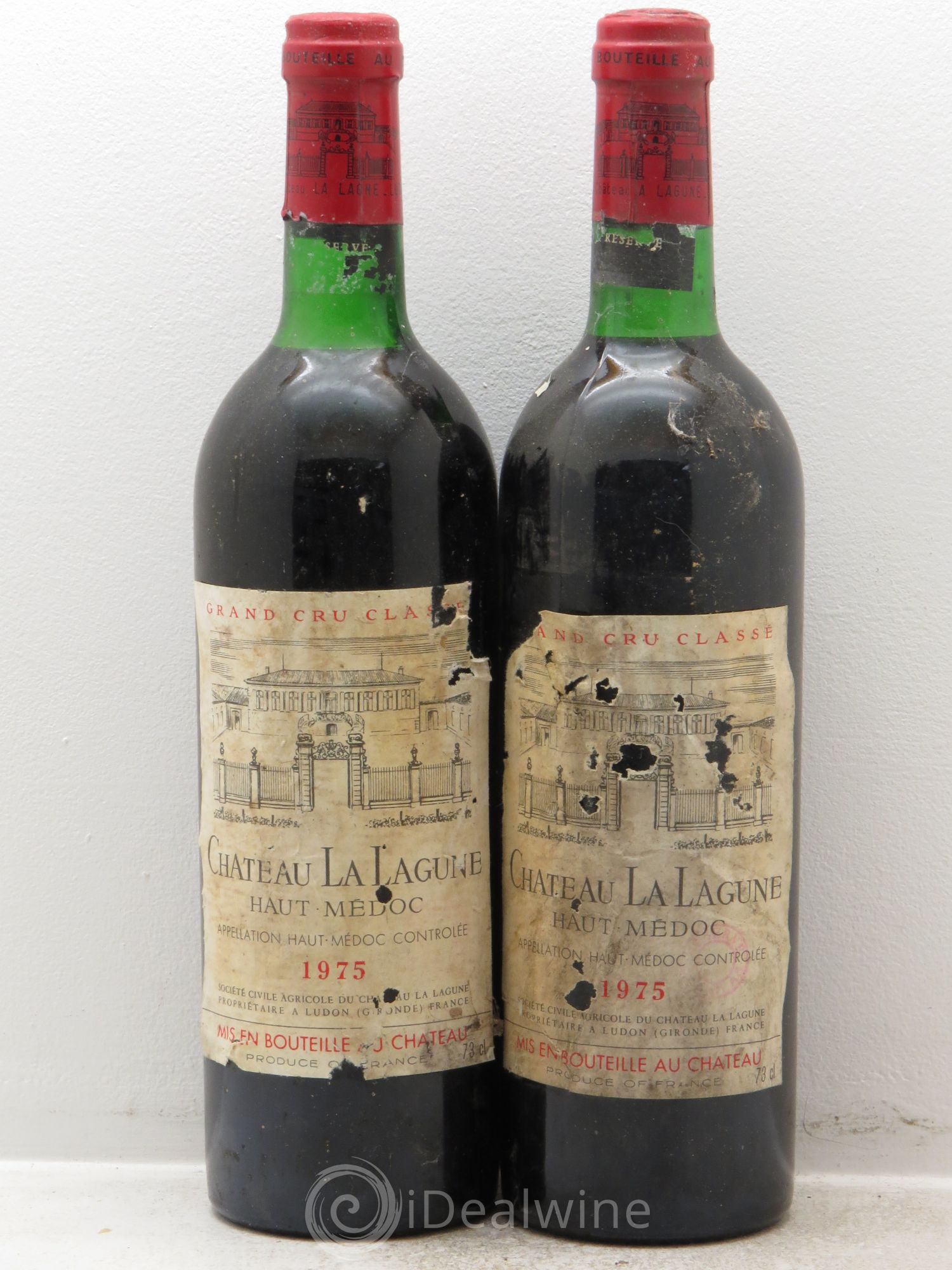 Château la Lagune 3ème Grand Cru Classé 1975 - Lot de 2 bouteilles - 0