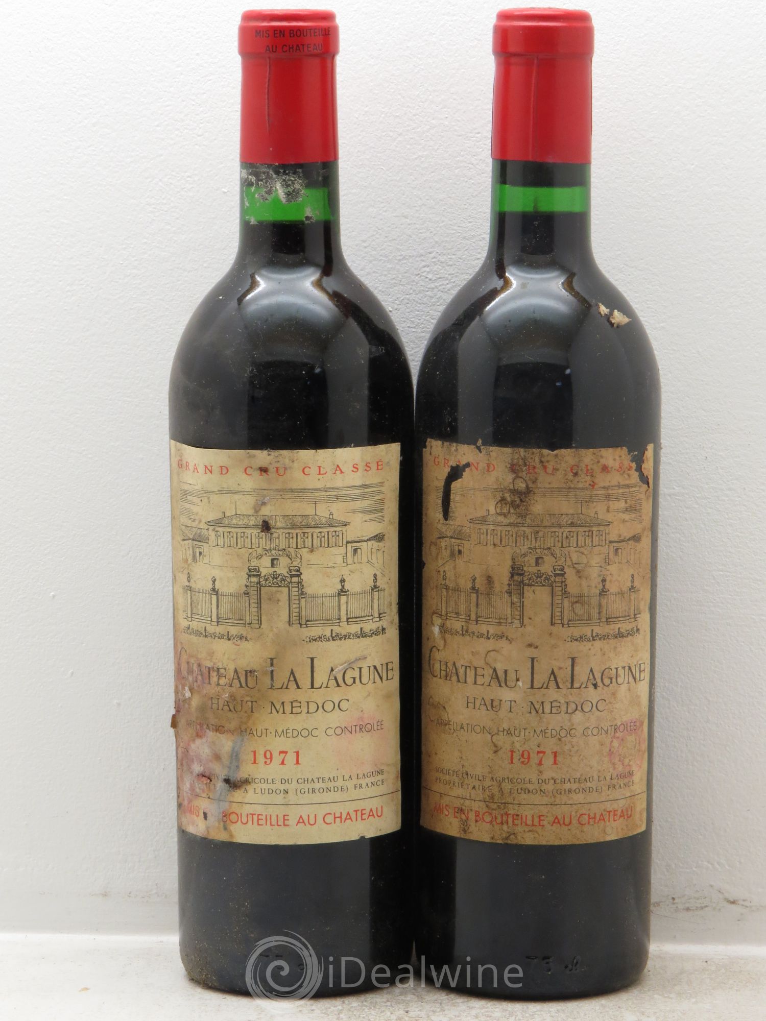 Château la Lagune 3ème Grand Cru Classé 1971 - Lot de 2 bouteilles - 0