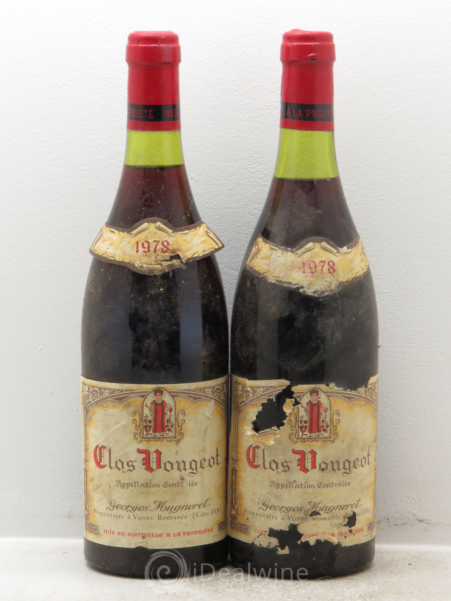 Clos de Vougeot Grand Cru Georges Mugneret-Gibourg (Domaine) 1978 - Lot de 2 bouteilles - 0
