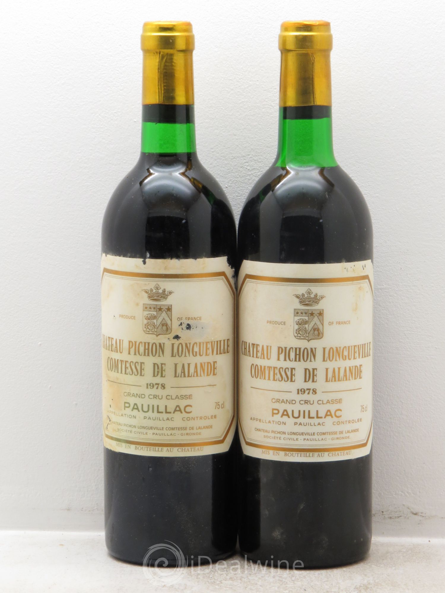 Château Pichon Longueville Comtesse de Lalande 2ème Grand Cru Classé 1978 - Lot de 2 bouteilles - 0