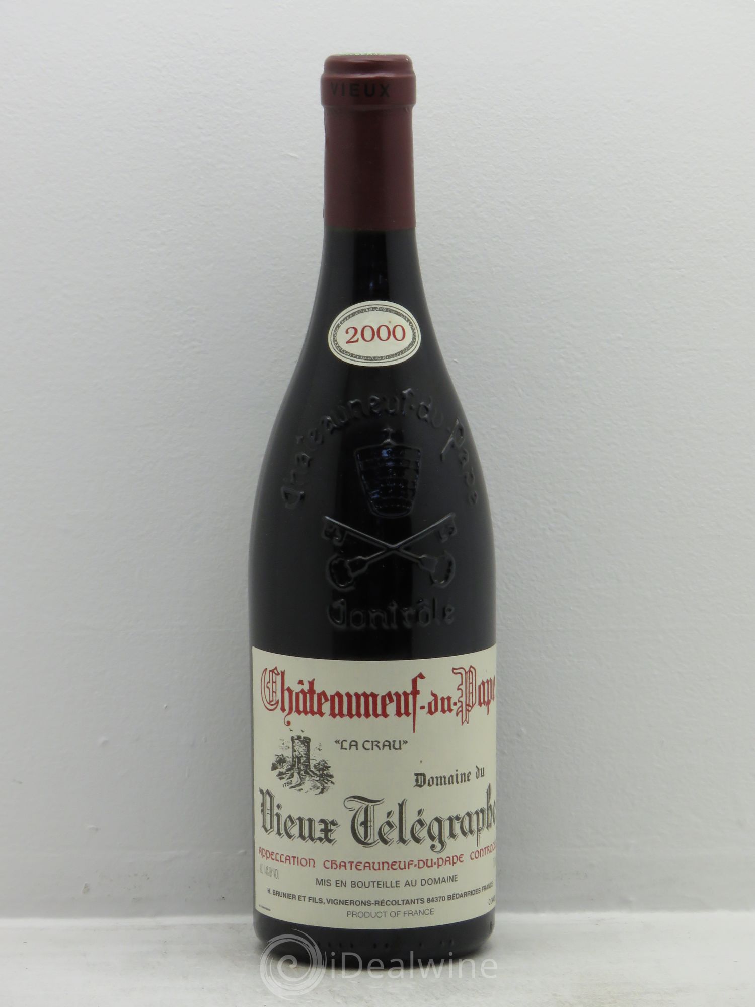 Châteauneuf-du-Pape Vieux Télégraphe (Domaine du) Vignobles Brunier 2000 - Posten von 1 Flasche - 0