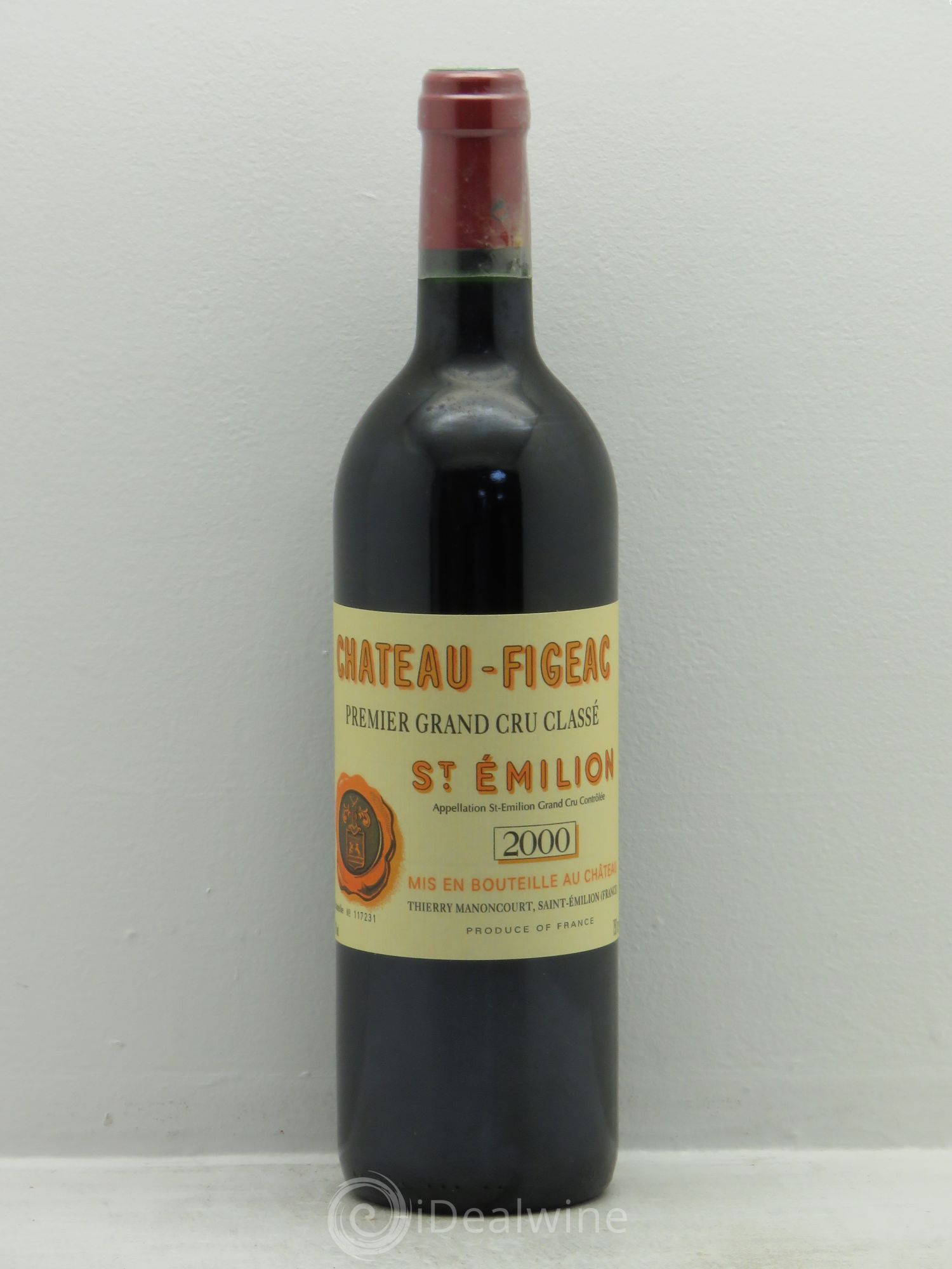 Château Figeac 1er Grand Cru Classé A 2000 - Lot de 1 bouteille - 0