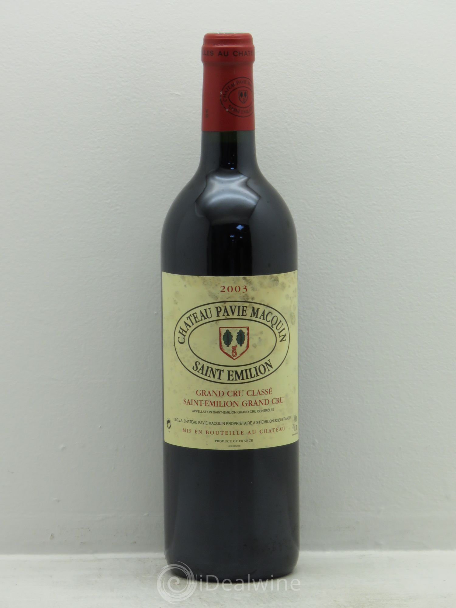 Château Pavie Macquin 1er Grand Cru Classé B 2003 - Lot de 1 bouteille - 0
