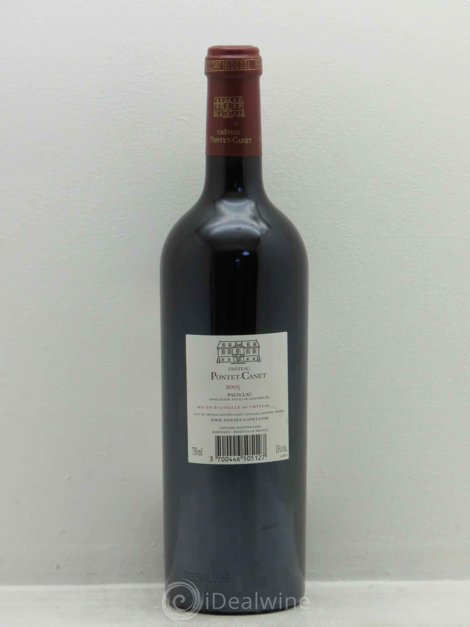 Château Pontet Canet 5ème Grand Cru Classé 2005 - Lot de 1 bouteille - 1