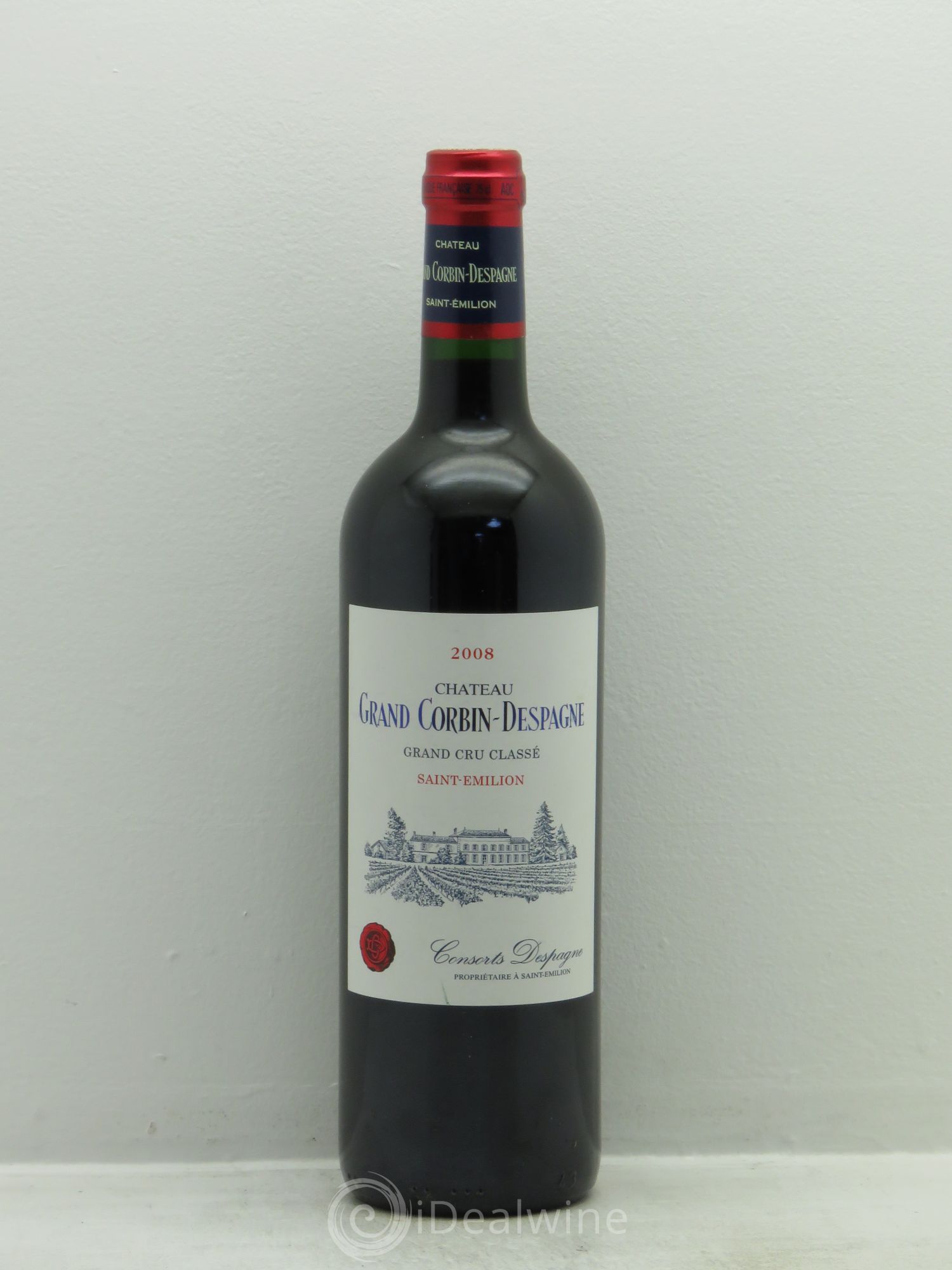 Château Grand Corbin Despagne Grand Cru Classé 2008 - Lot de 1 bouteille - 0