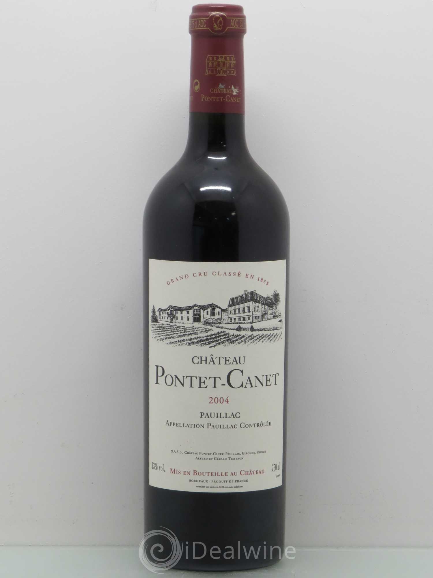 Château Pontet Canet 5ème Grand Cru Classé 2004 - Lot de 1 bouteille - 0