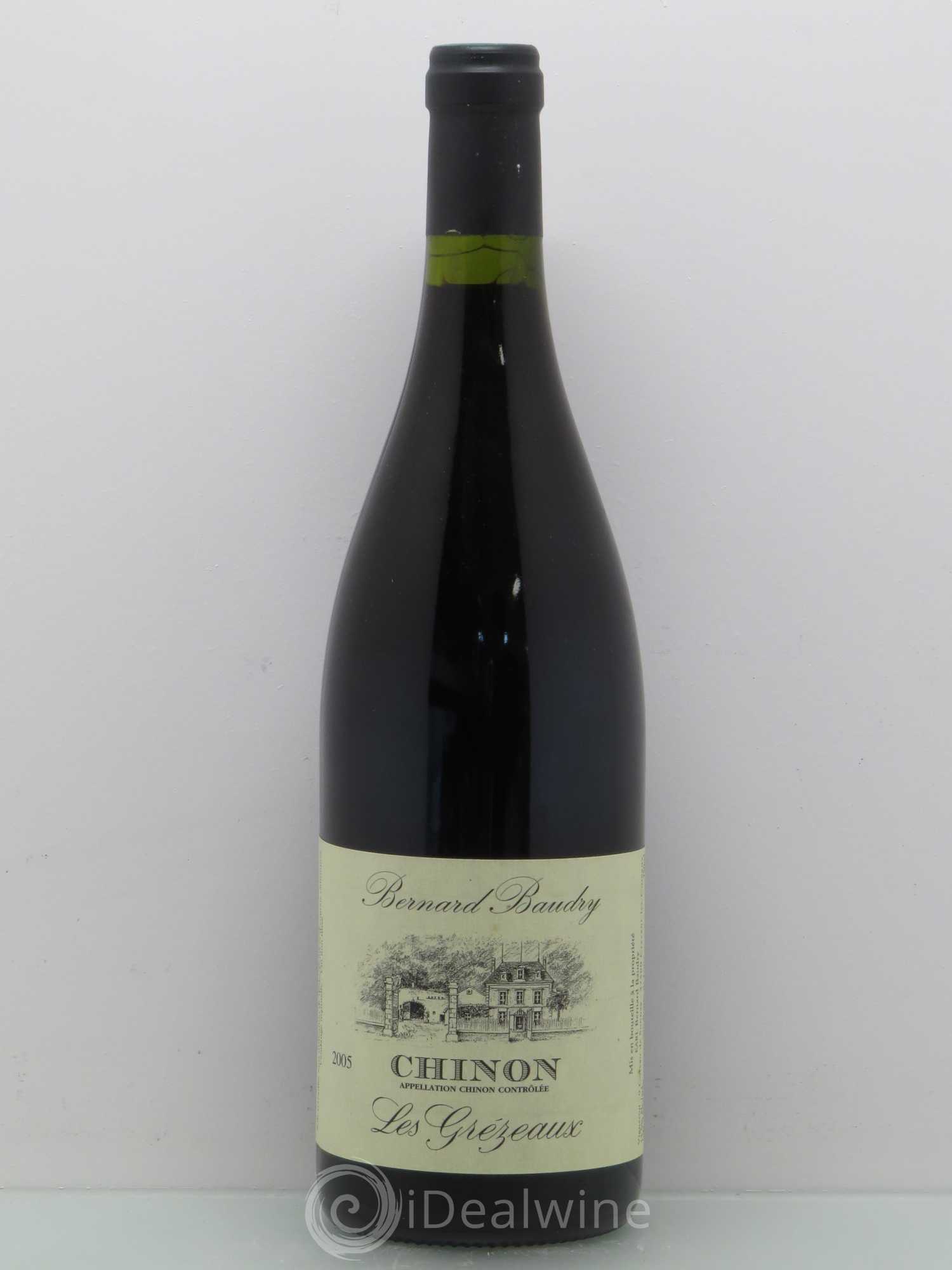 Chinon Les Grézeaux Bernard Baudry 2005 - Lot de 1 bouteille - 0