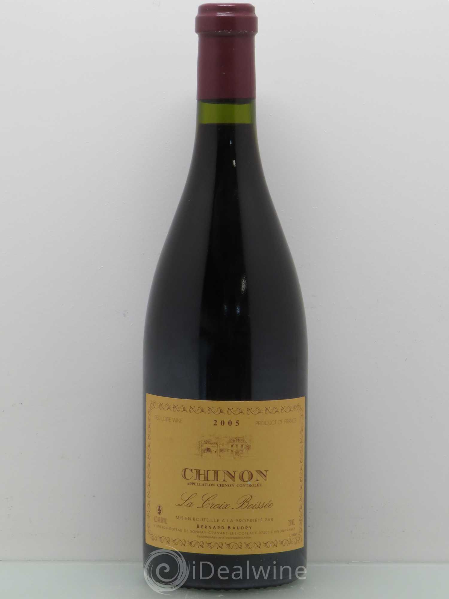 Chinon La Croix Boissée Bernard Baudry 2005 - Lot de 1 bouteille - 0