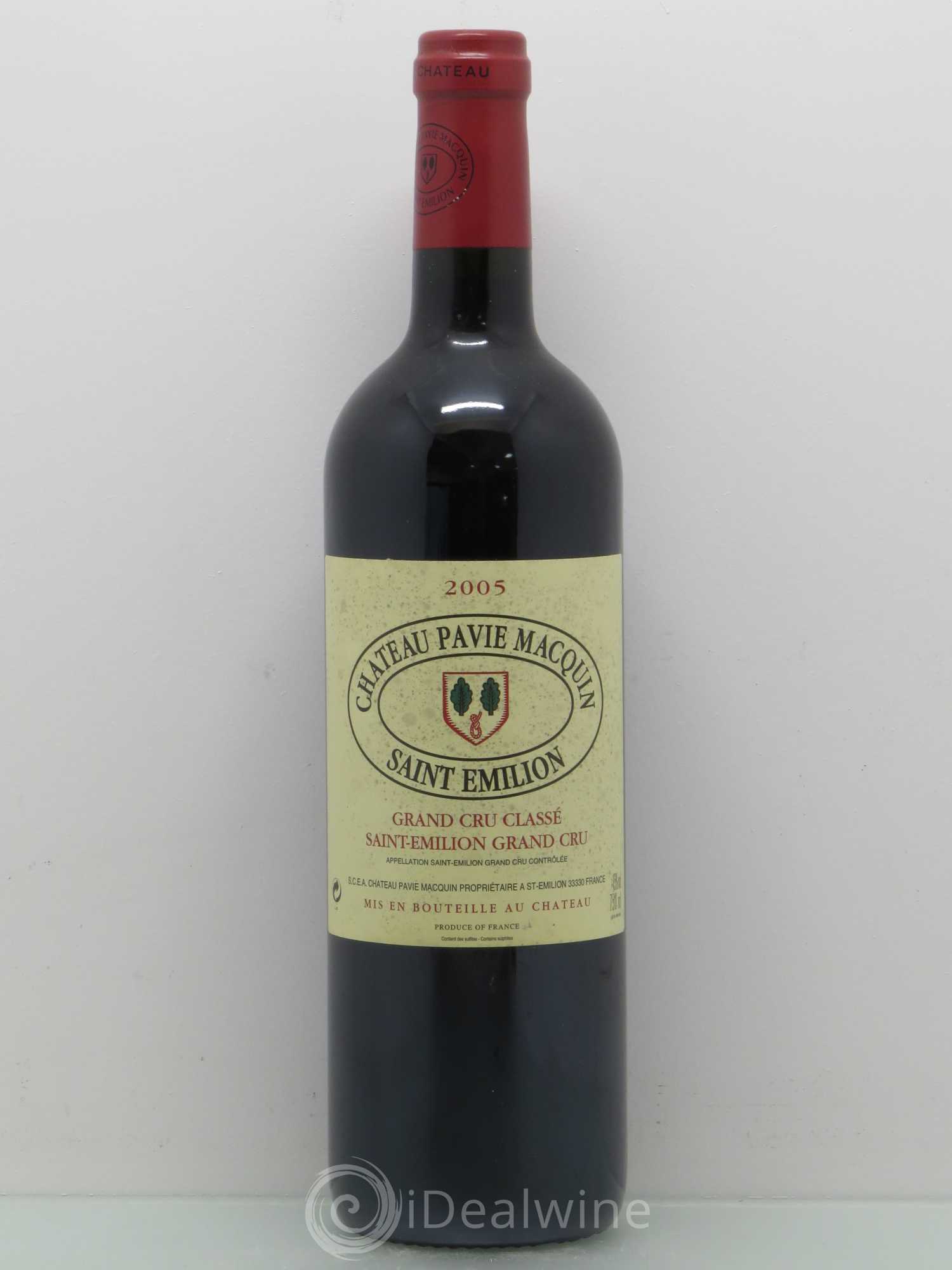 Château Pavie Macquin 1er Grand Cru Classé B 2005 - Lot de 1 bouteille - 0