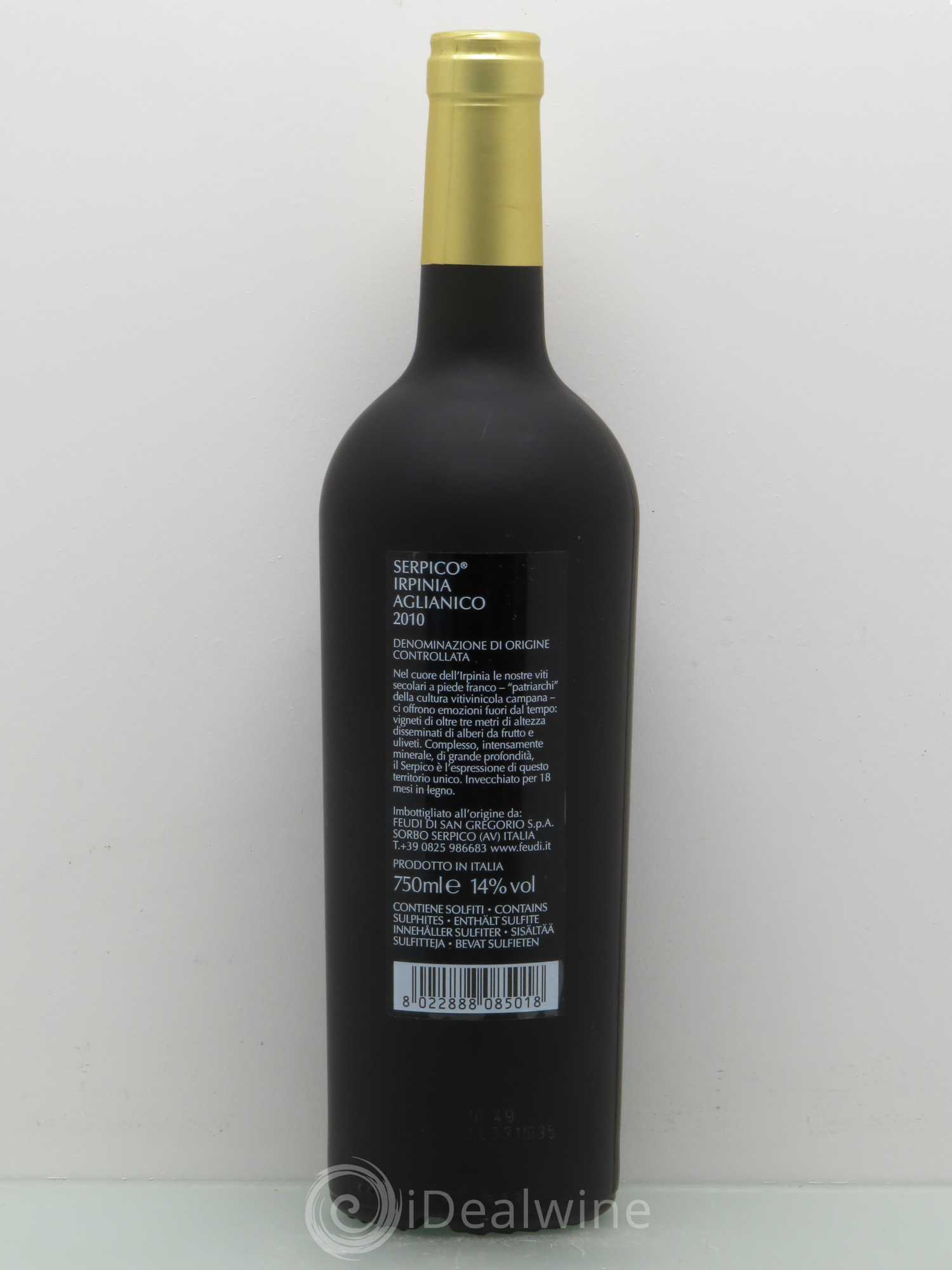Italie Serpico Irpinia Aglianico DOC Feudi Di San Gregorio 2010 - Posten von 1 Flasche - 1