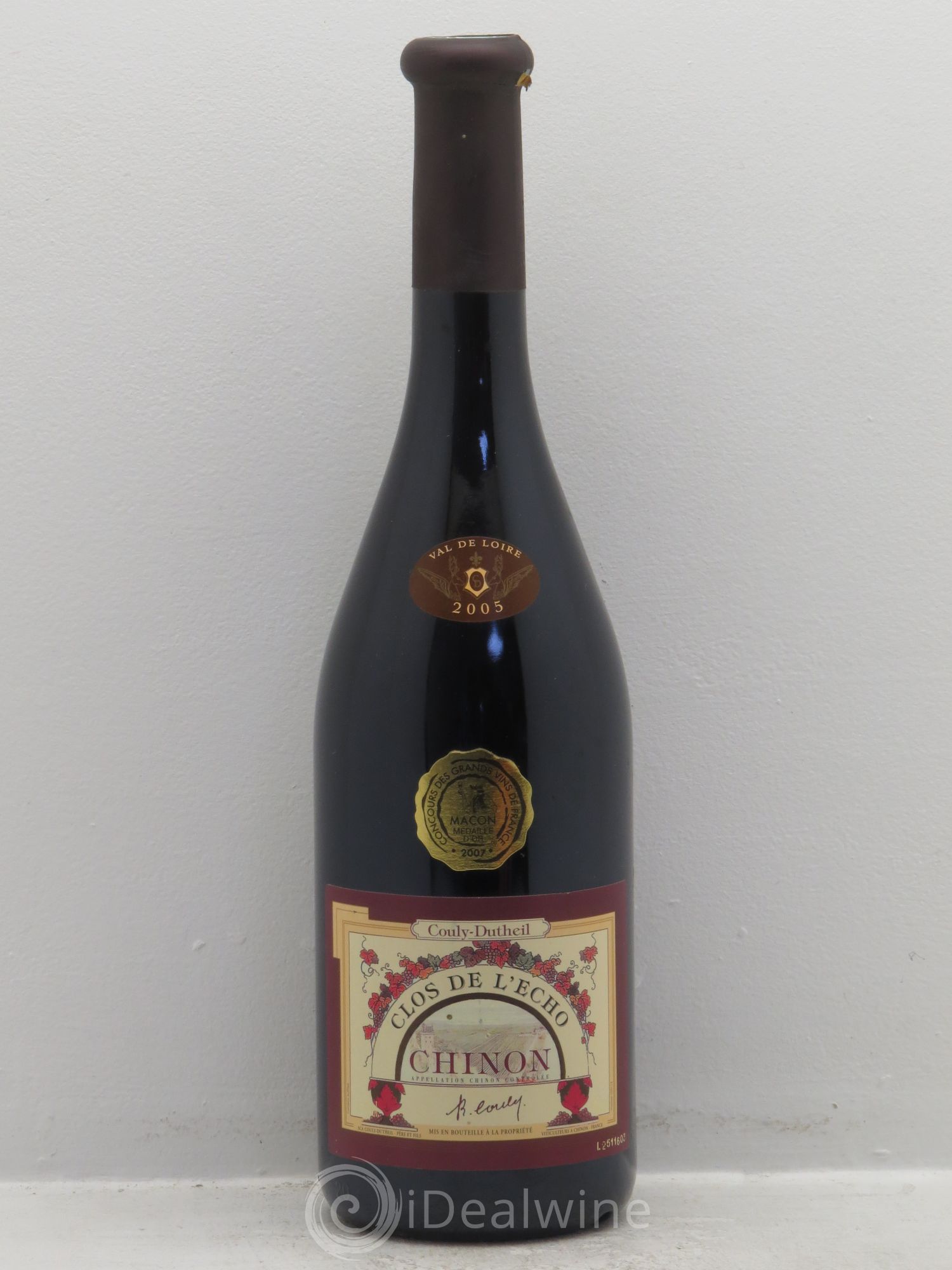 Chinon Clos de l'Echo Couly-Dutheil 2005 - Lot de 1 bouteille - 0