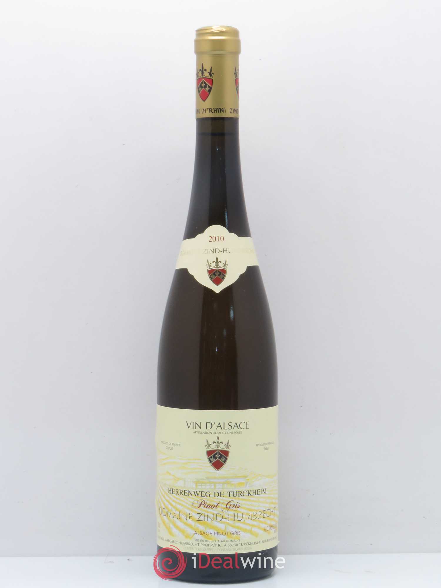 Alsace Pinot Gris (anciennement Tokay) Zind-Humbrecht (Domaine) Herrenweg de Turckheim 2010 - Posten von 1 Flasche - 0