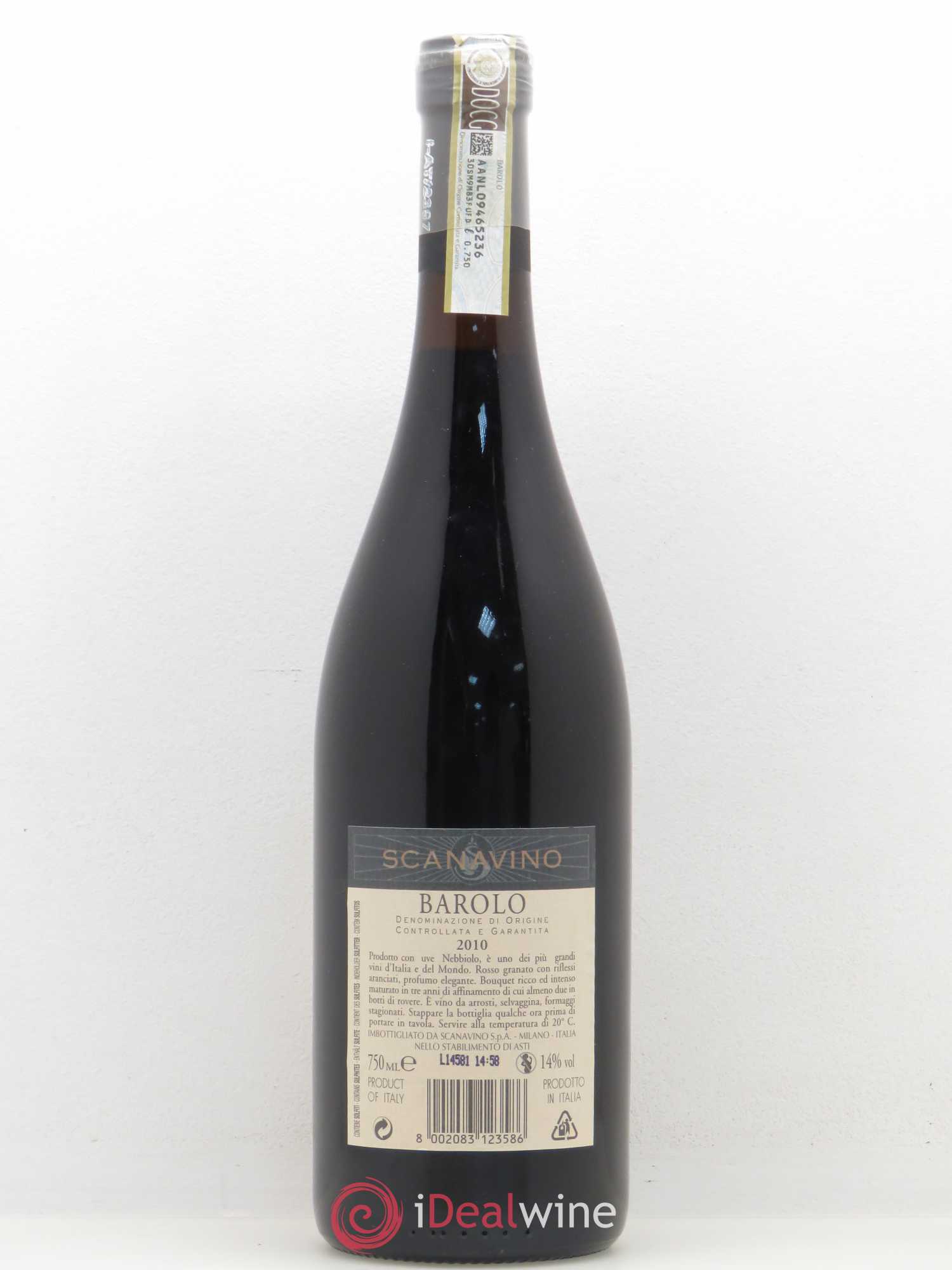 Barolo Scanavino 2010 - Lot de 1 bouteille - 1