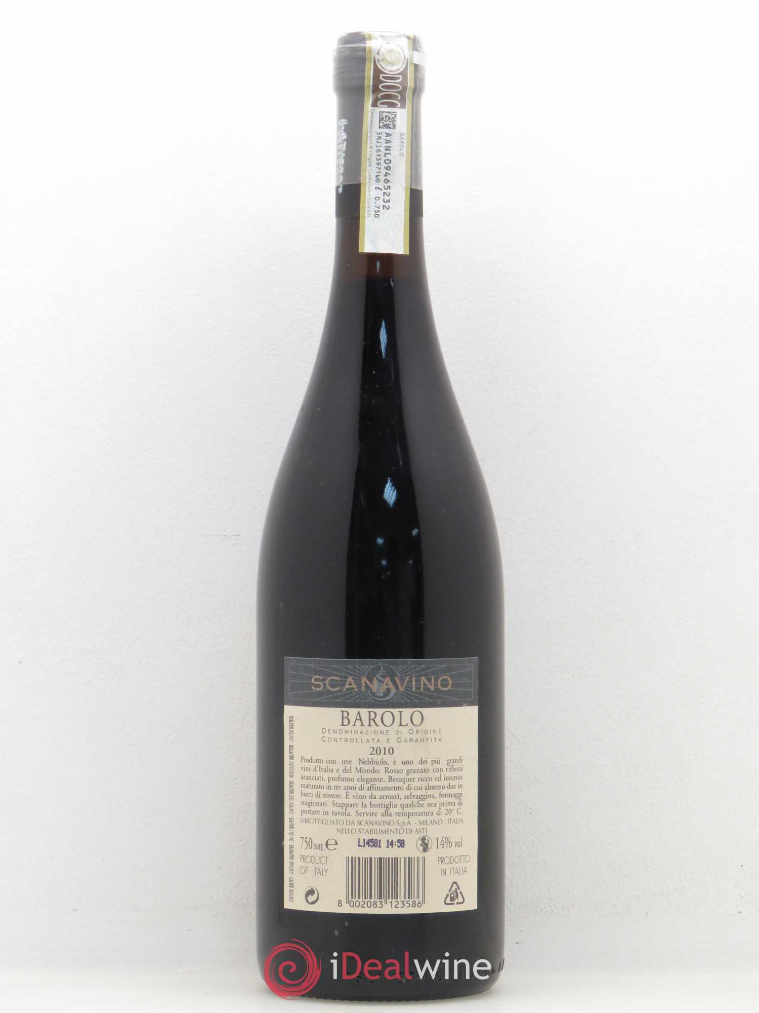 Barolo Scanavino 2010 - Lot de 1 bouteille - 1