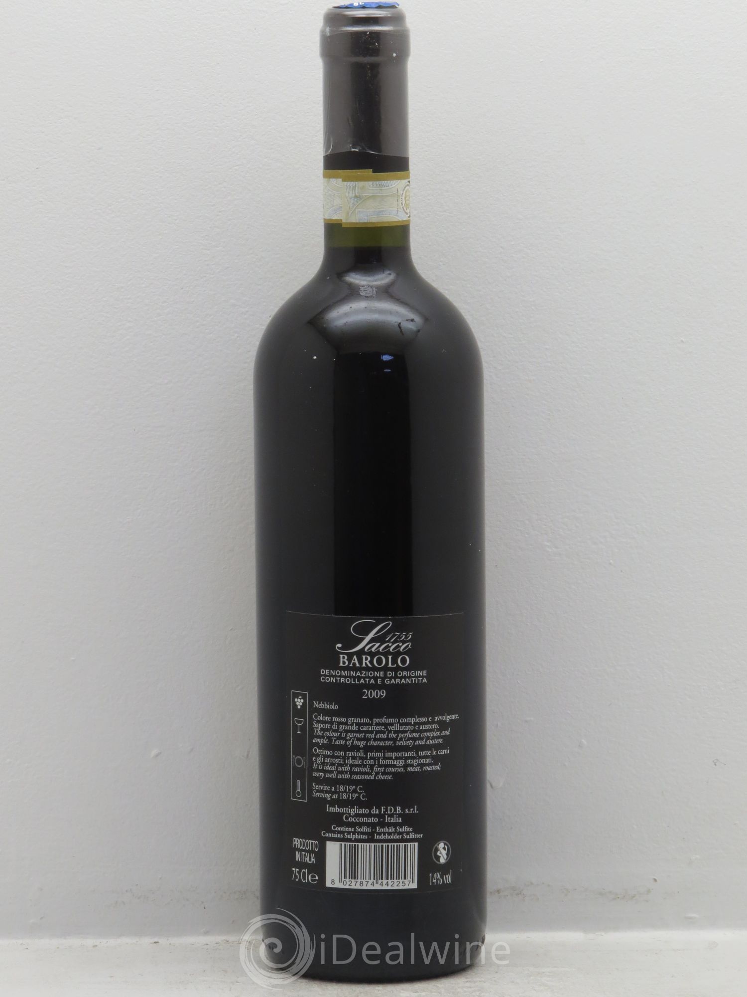 Barolo Sacco 1755 2009 - Posten von 1 Flasche - 1
