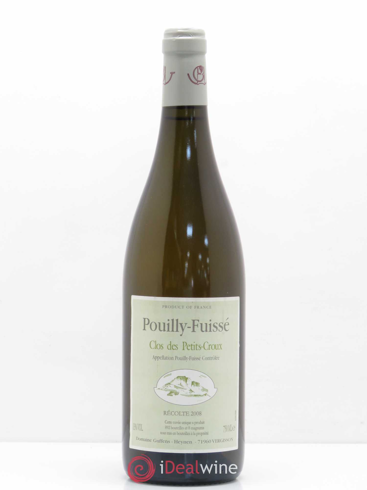 Pouilly-Fuissé Clos des Petits-Croux 2008 - Posten von 1 Flasche - 0