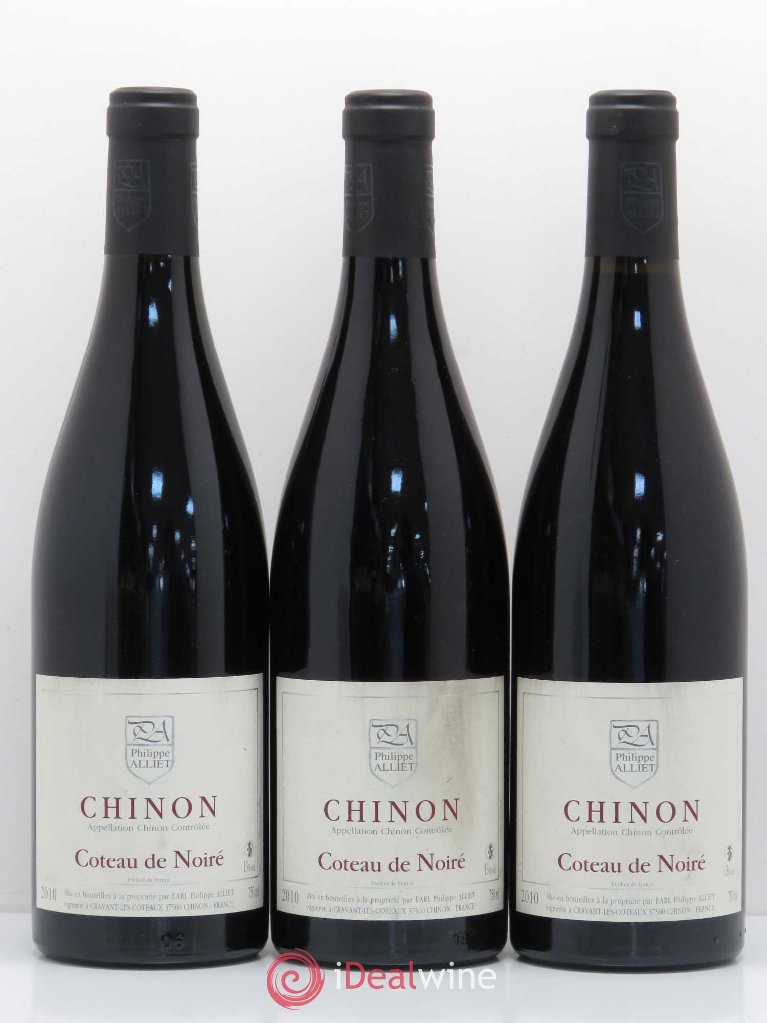 Chinon Coteau de Noiré Philippe Alliet 2010 - Lot de 3 bouteilles - 0