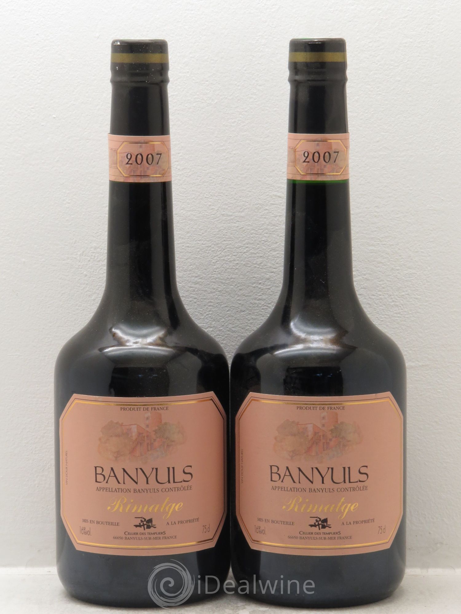 Banyuls Rimatge -Celliers des Templiers 2007 - Posten von 2 Flaschen - 0