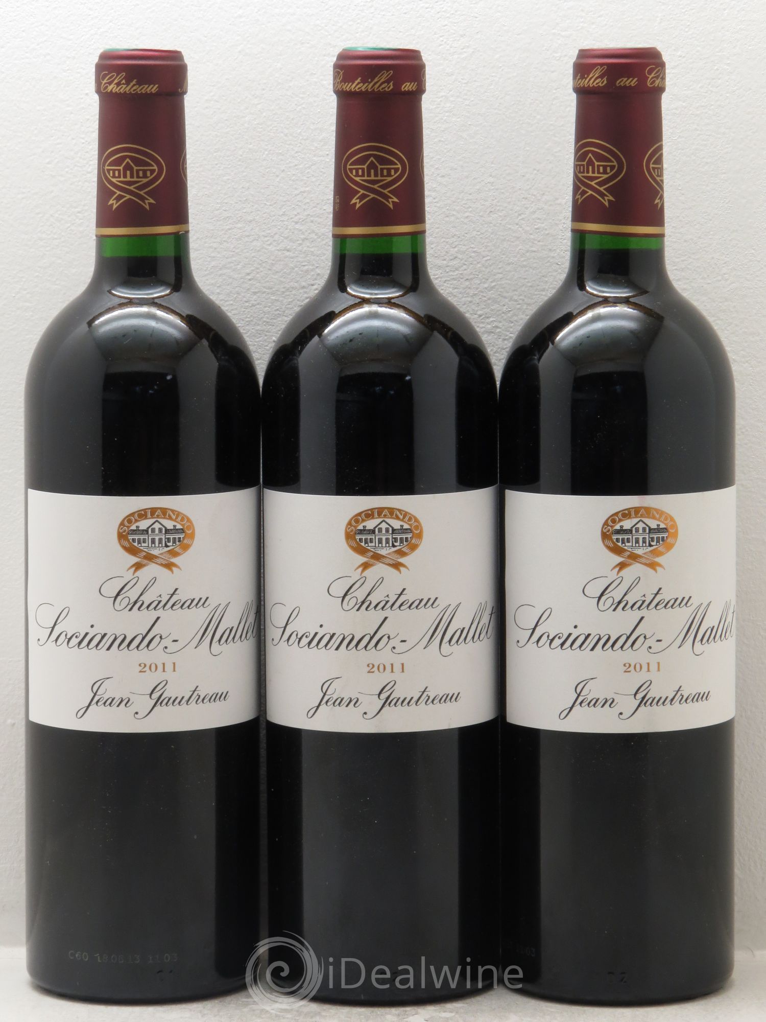 Château Sociando Mallet 2011 - Lot de 3 bouteilles - 0