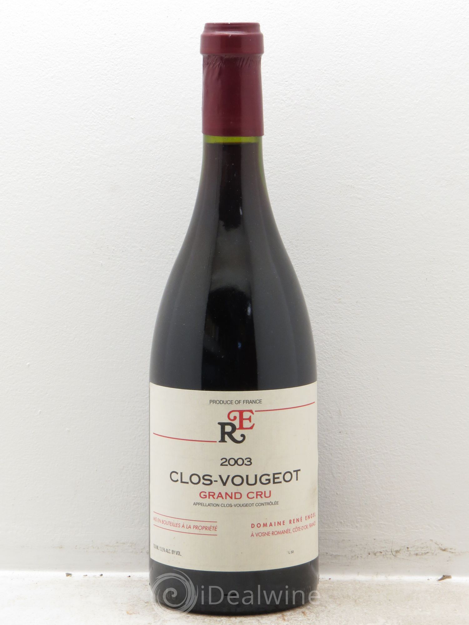 Clos de Vougeot Grand Cru Domaine René Engel - Domaine Eugénie 2003 - Lot de 1 bouteille - 0
