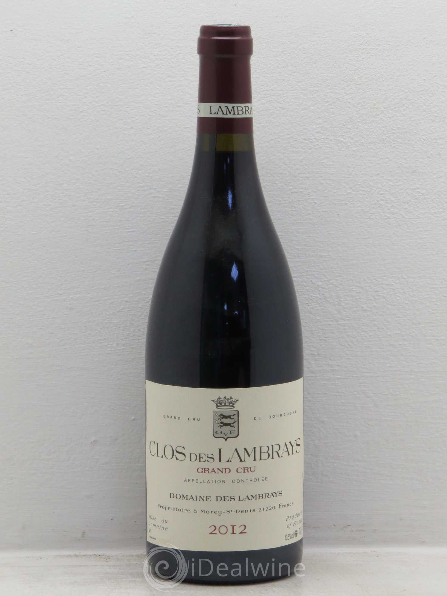 Clos des Lambrays Grand Cru Domaine des Lambrays 2012 - Lot de 1 bouteille - 0