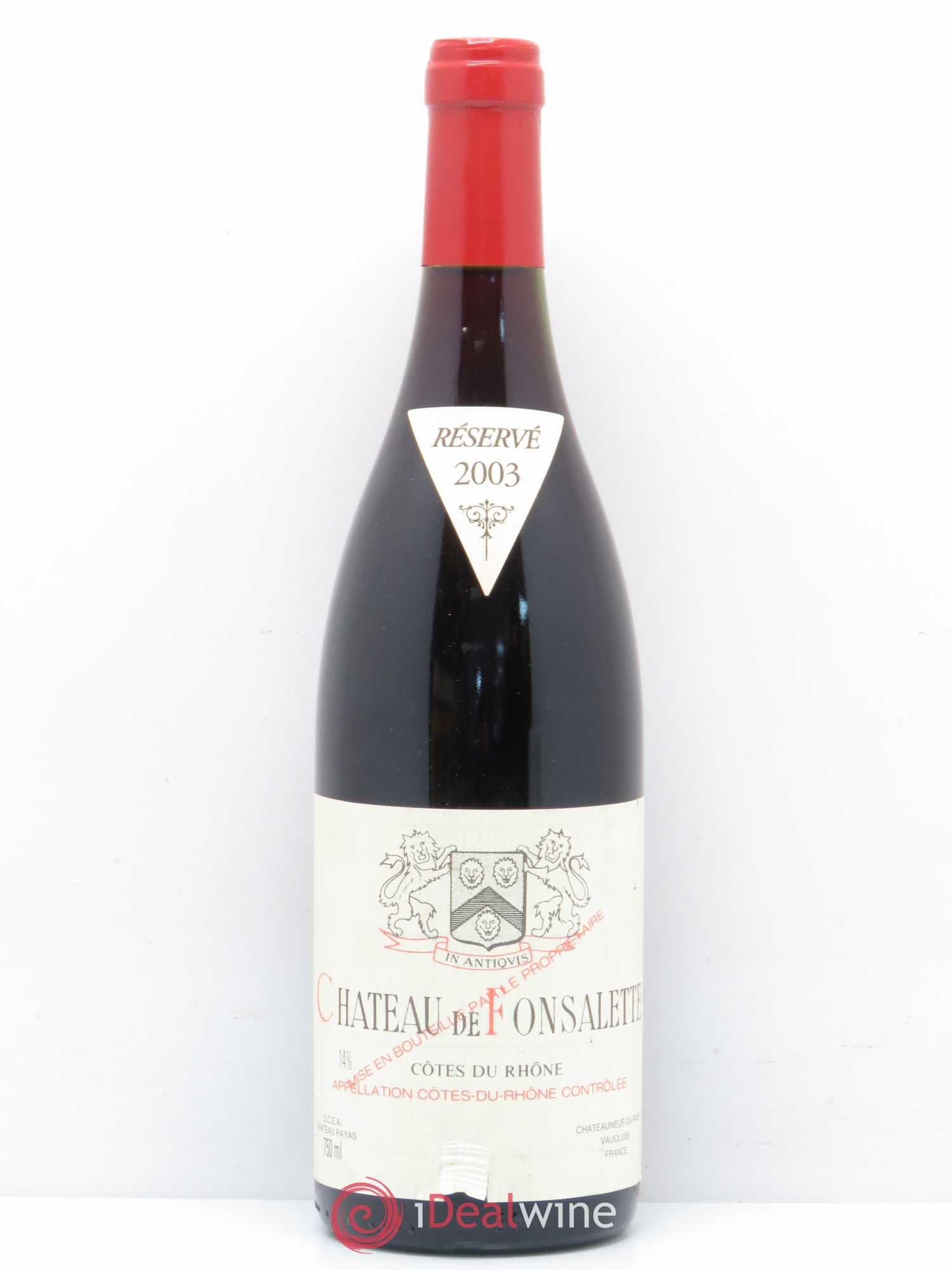 Côtes-du-Rhône Château de Fonsalette Emmanuel Reynaud 2003 - Lot de 1 bouteille - 0