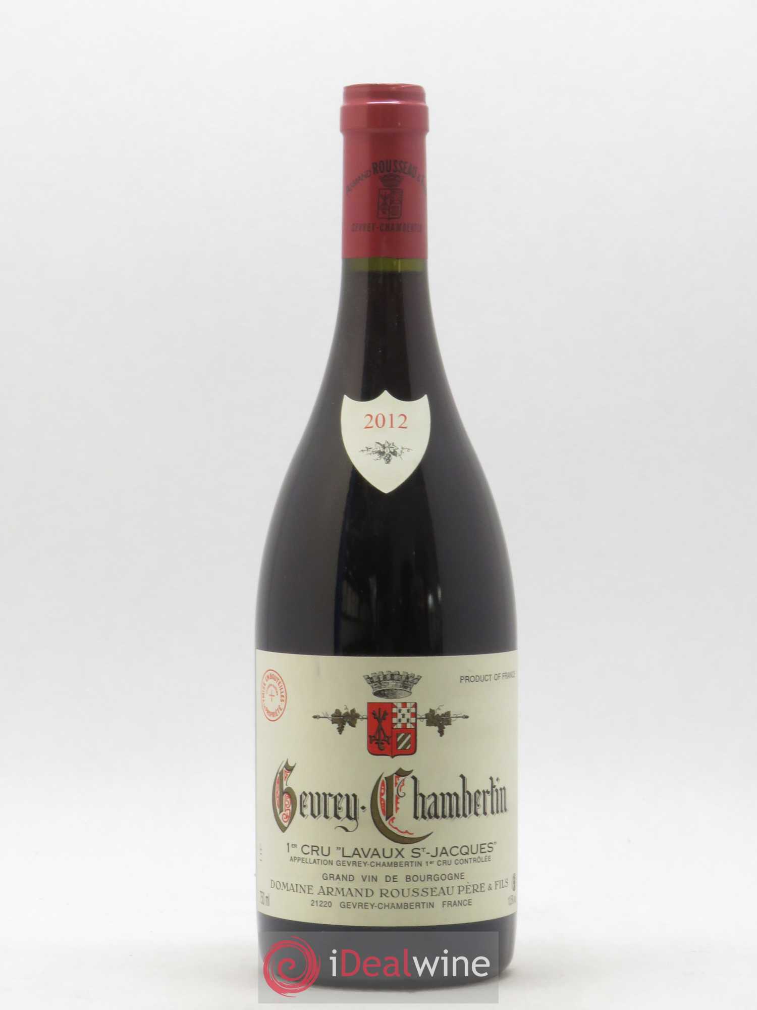 Gevrey-Chambertin 1er Cru Lavaux Saint Jacques Armand Rousseau (Domaine) 2012 - Lot de 1 bouteille - 0