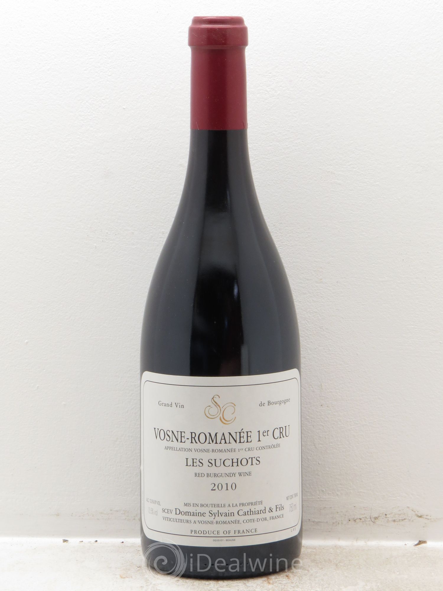 Vosne-Romanée 1er Cru Domaine Cathiard 2010 - Lot de 1 bouteille - 0