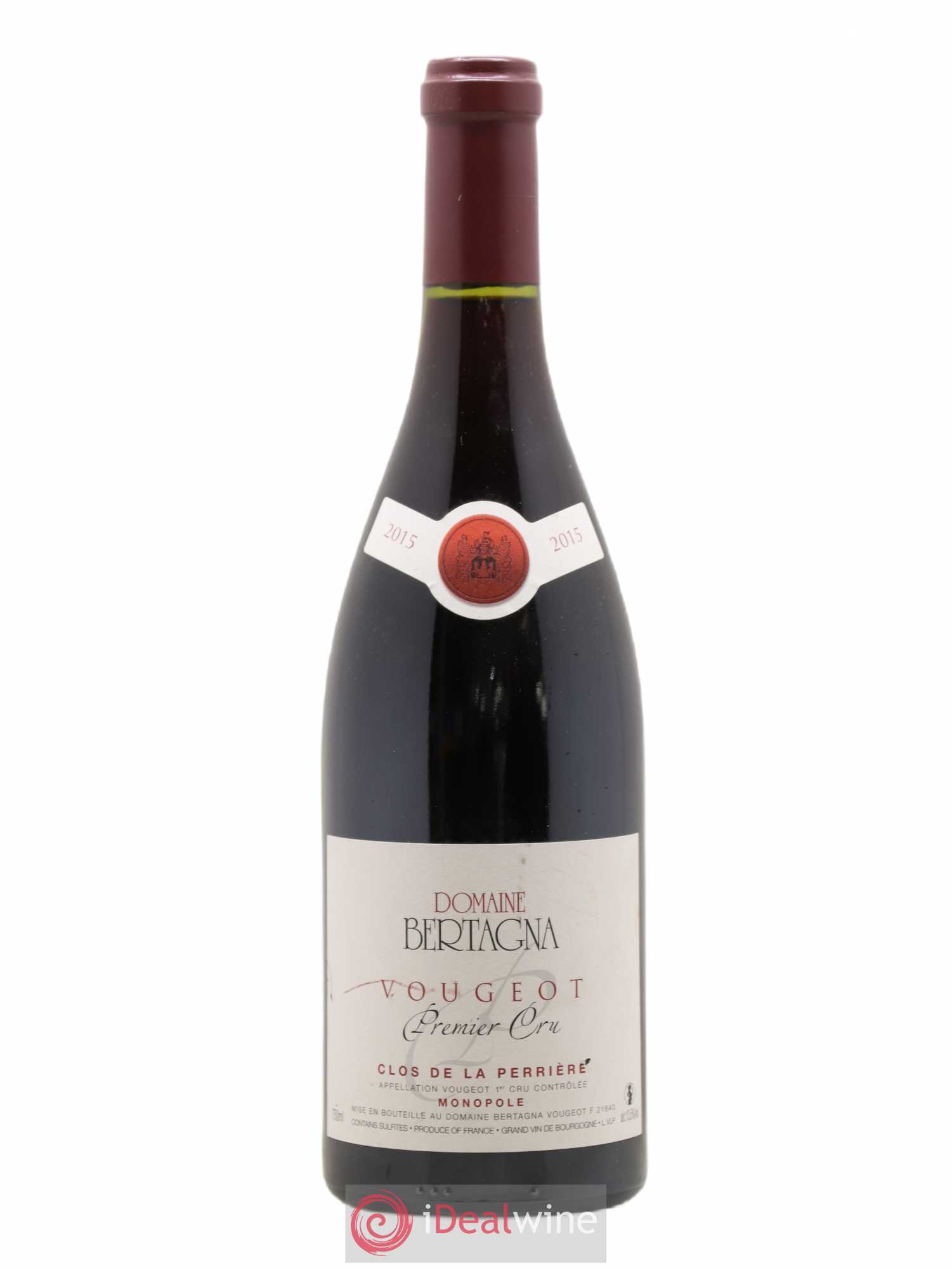 Vougeot 1er Cru Clos de La Perrière Monopole Bertagna 2015 - Lot de 1 bouteille - 0