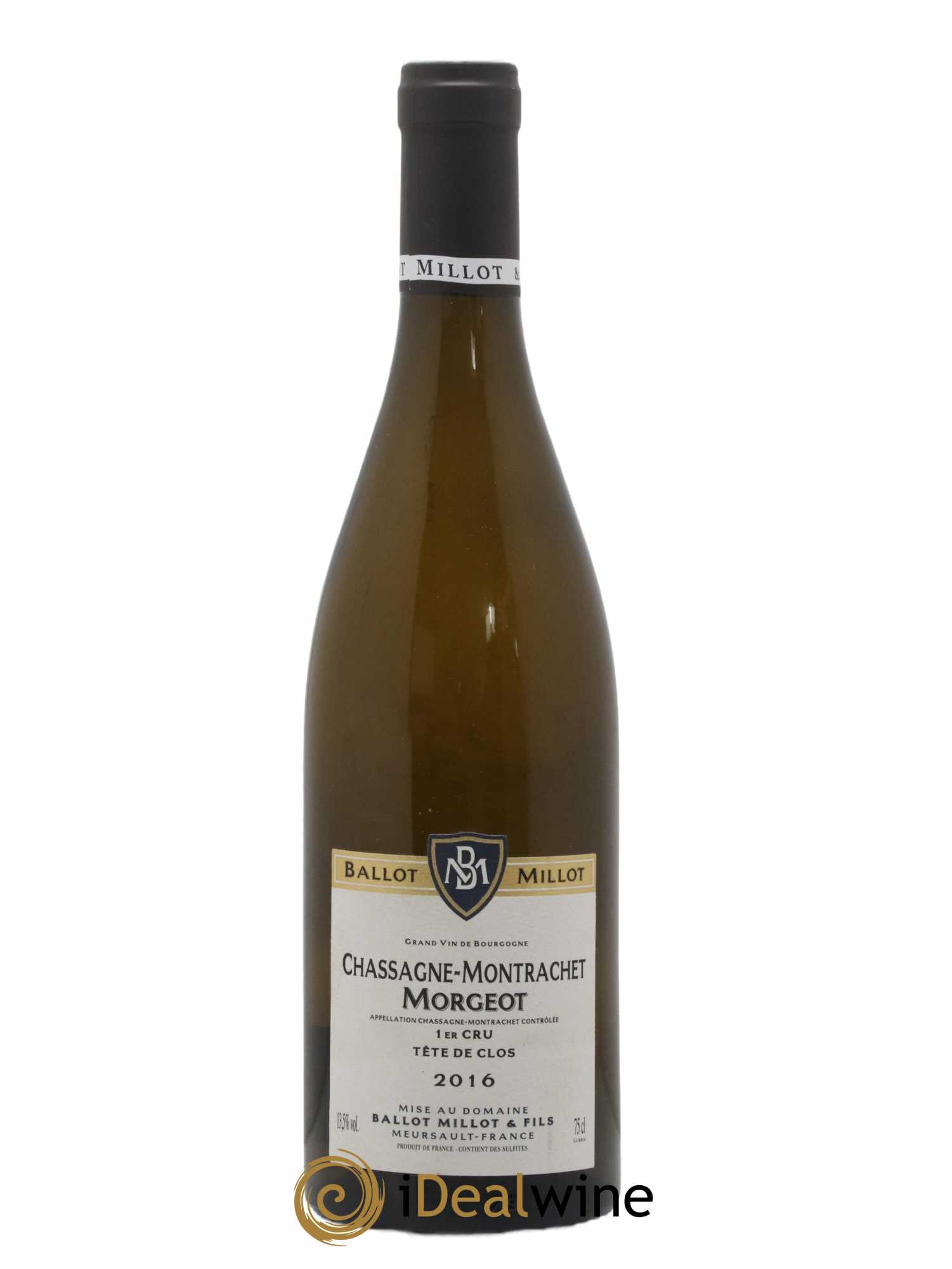 Chassagne-Montrachet 1er Cru Morgeot Tête De Clos Ballot Millot 2016 - Lot de 1 bouteille - 0
