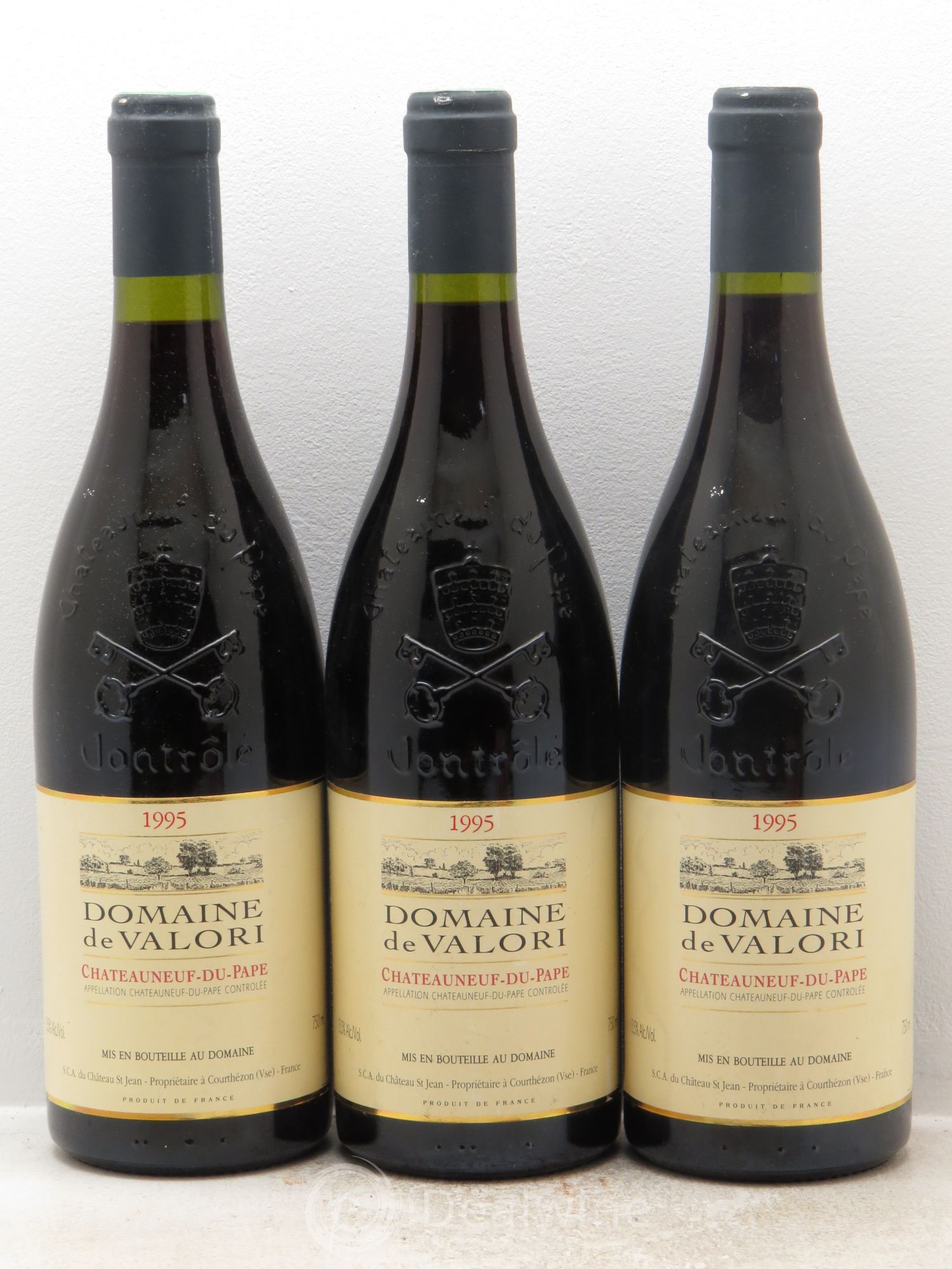 Châteauneuf-du-Pape Château Valori 1995 - Lot de 3 bouteilles - 0
