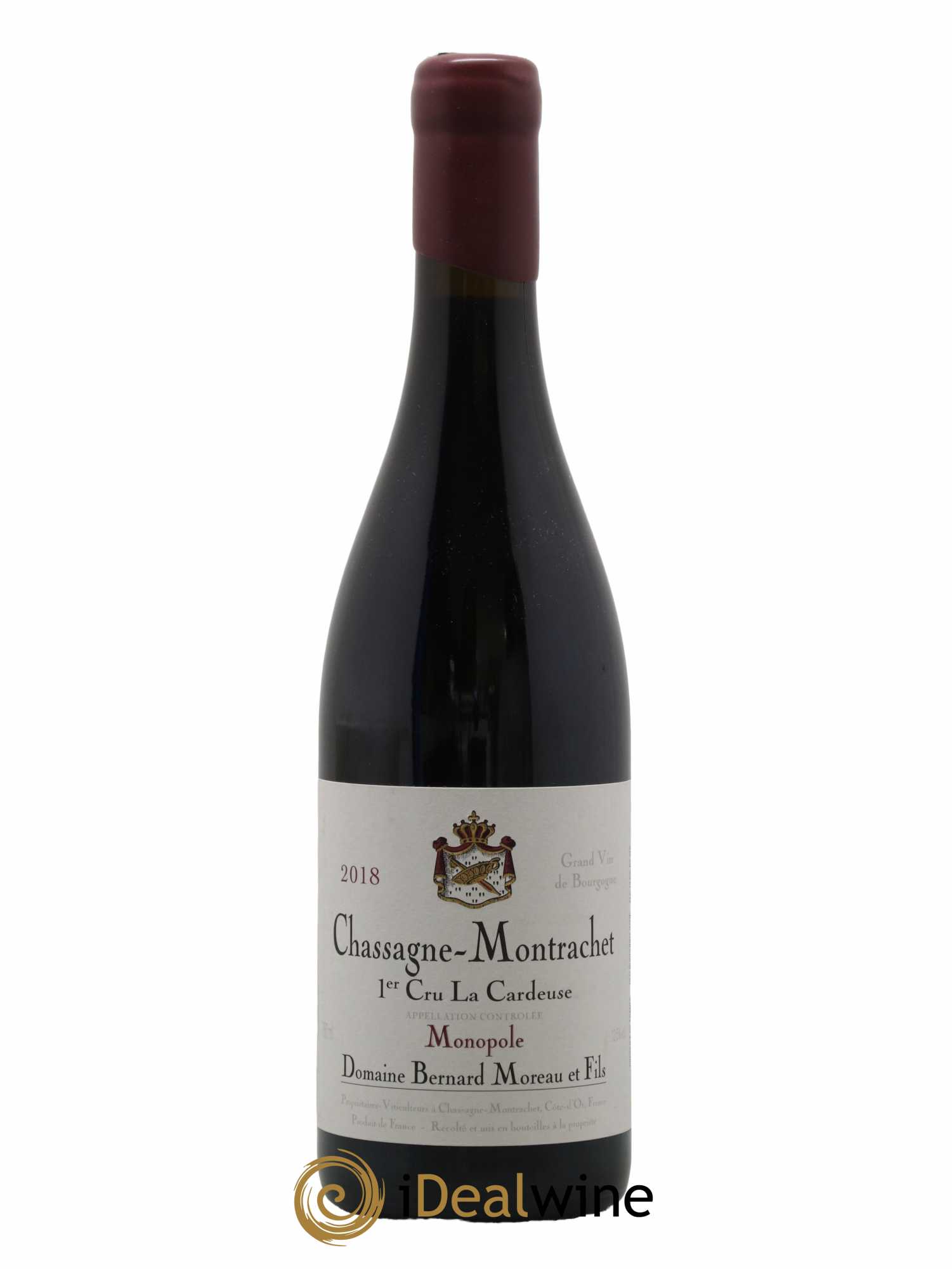 Chassagne-Montrachet 1er Cru La Cardeuse Bernard Moreau et Fils (Domaine) 2018 - Lot de 1 bouteille - 0