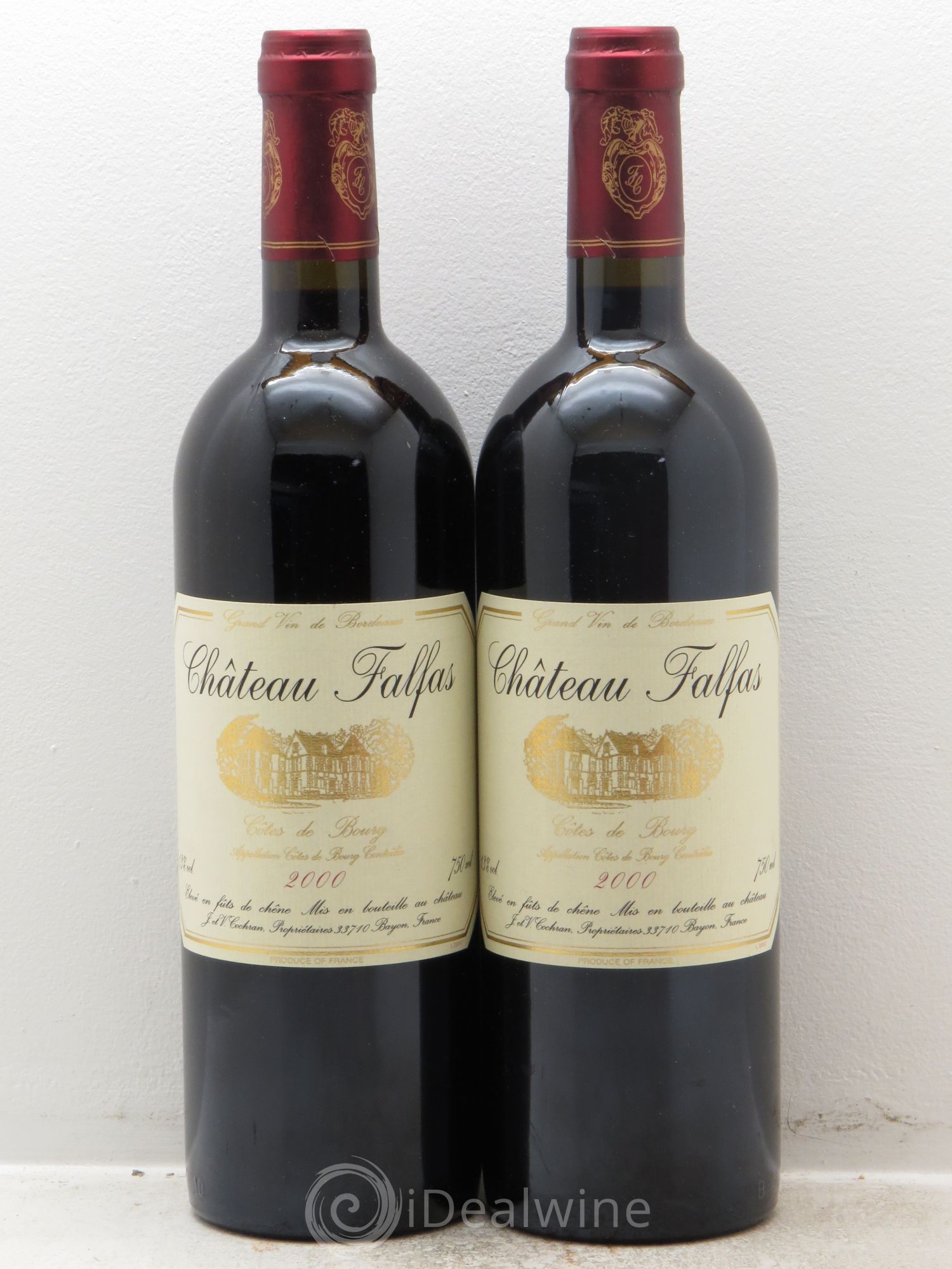 Côtes de Bourg Château Falfas 2000 - Posten von 2 Flaschen - 0