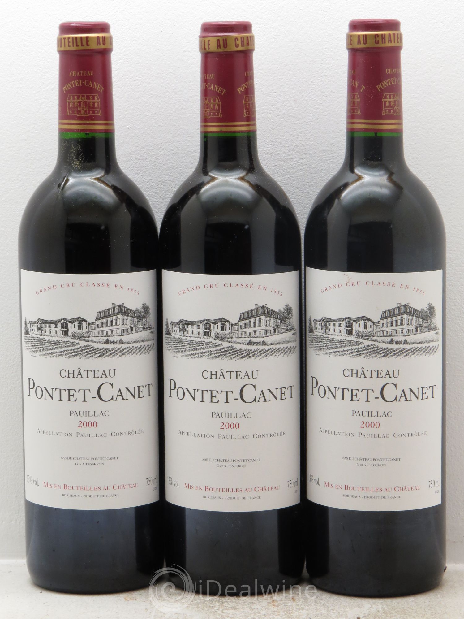Château Pontet Canet 5ème Grand Cru Classé 2000 - Lot de 12 bouteilles - 1