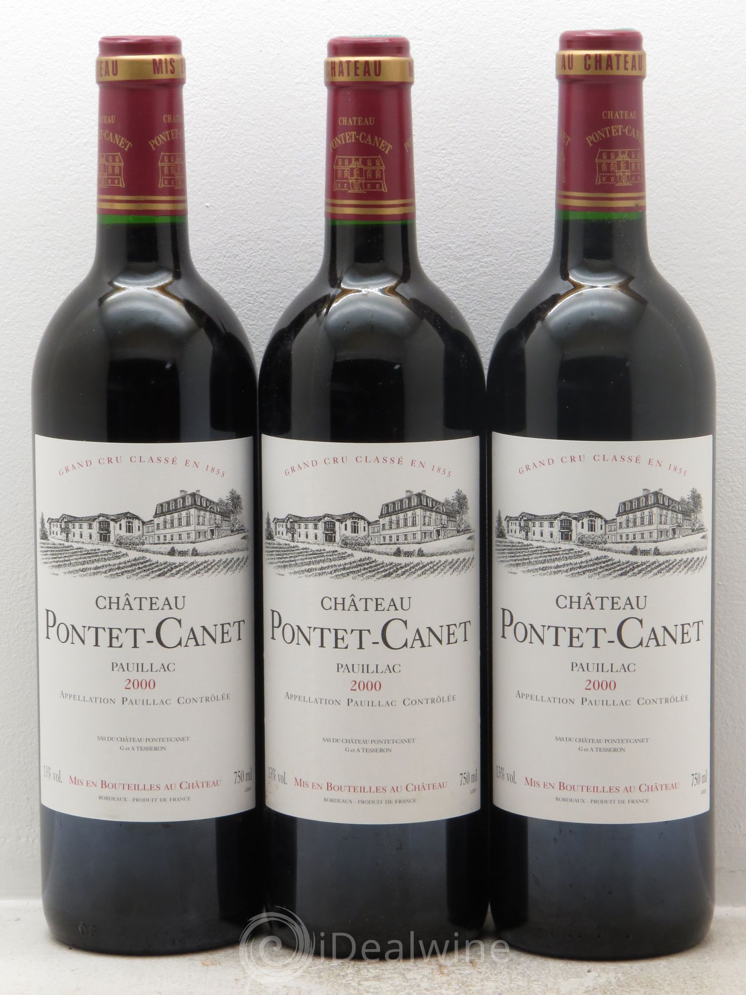Château Pontet Canet 5ème Grand Cru Classé 2000 - Lot de 12 bouteilles - 3