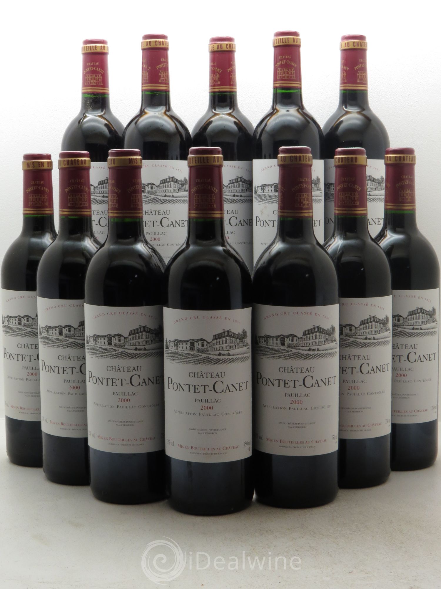 Château Pontet Canet 5ème Grand Cru Classé 2000 - Lot de 12 bouteilles - 0