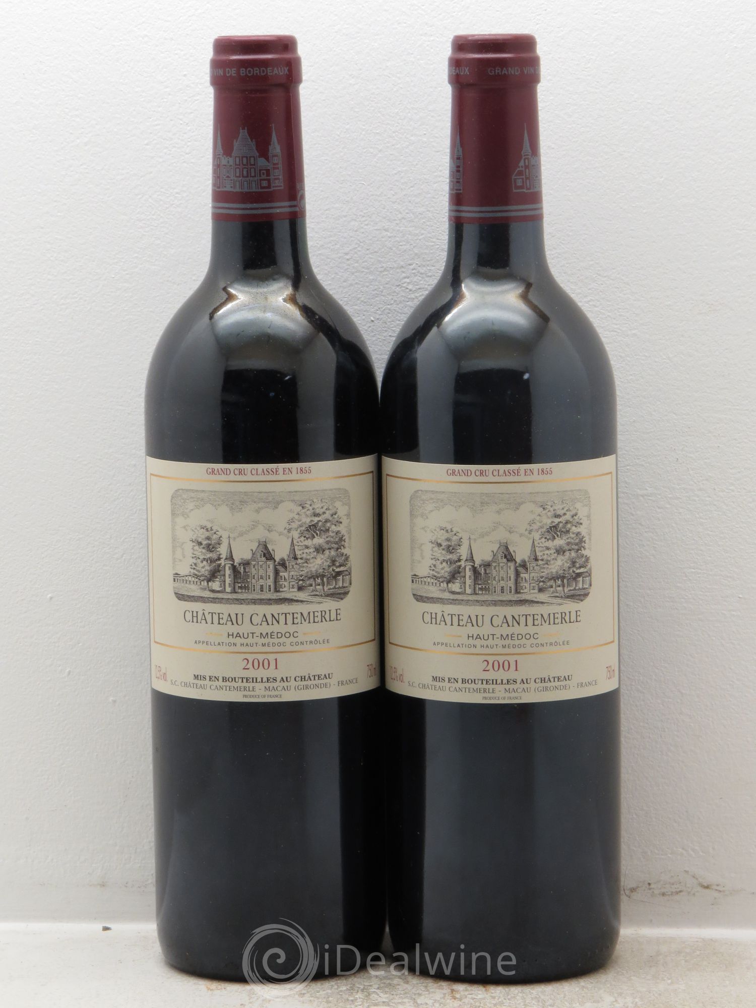 Château Cantemerle 5ème Grand Cru Classé 2001 - Lot de 2 bouteilles - 0